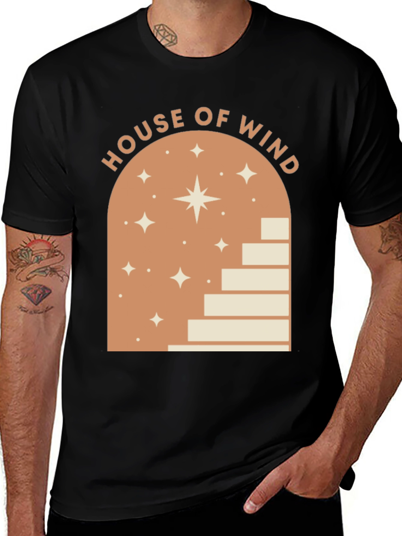 House of Wind Graphic Tee - Unisex Black T-Shirt