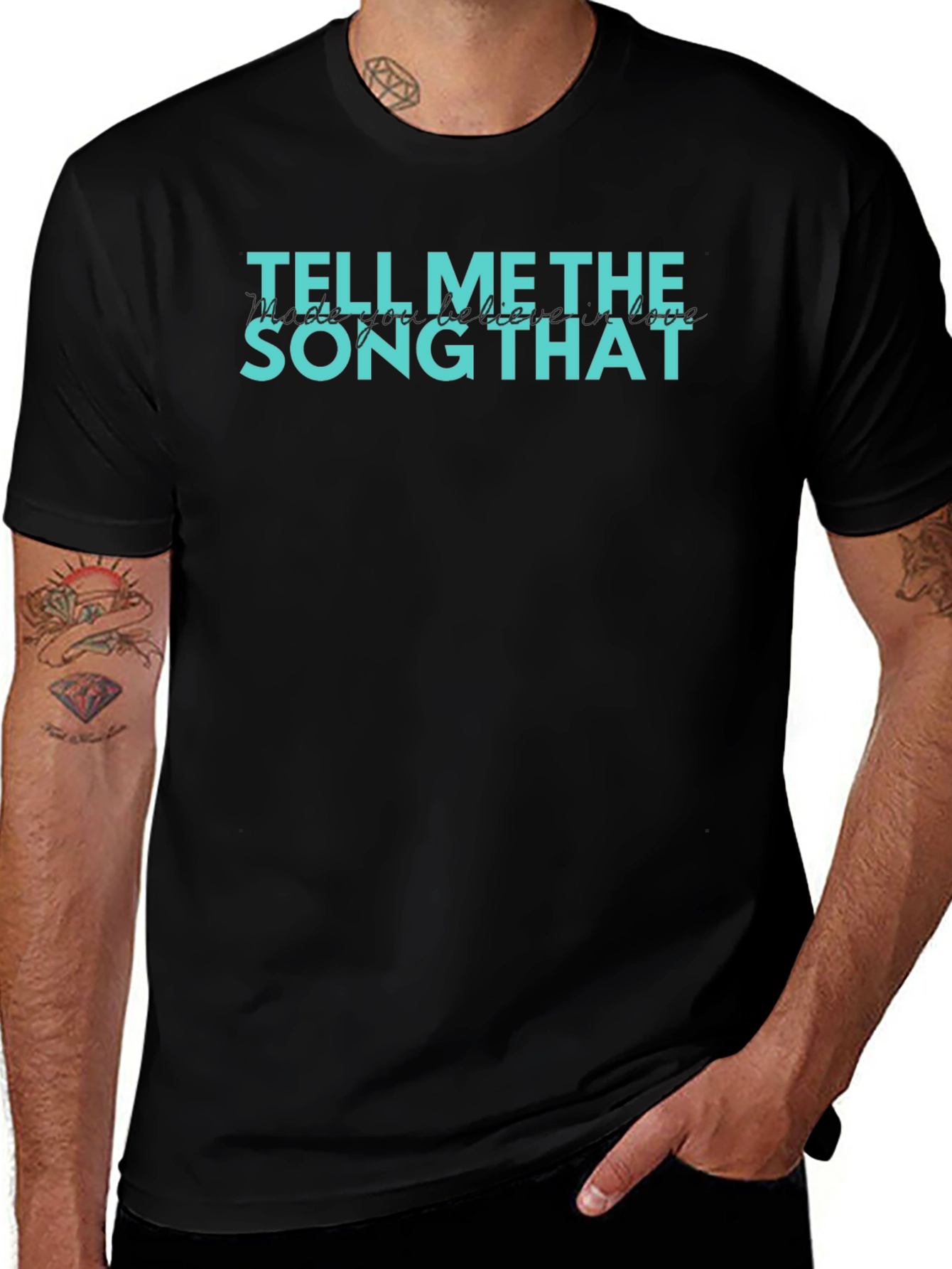 Variant 28 of TELL ME THE SONG THAT Shirt - Music Lover Tee