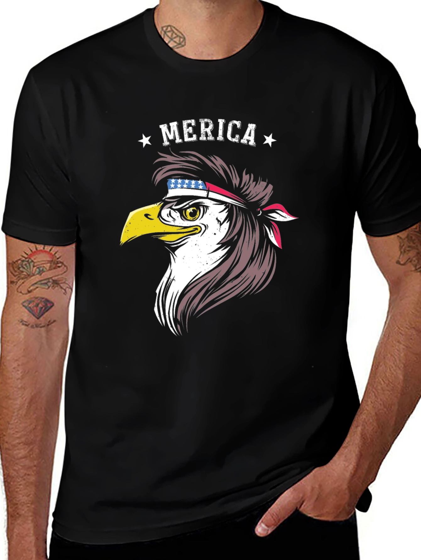 Variant 7 of Patriotic 'Merica Eagle Graphic T-Shirt