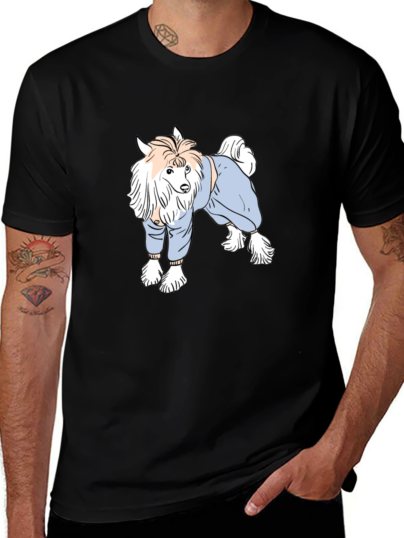 Variant 26 of Dog in Sweater T-Shirt - Unique Graphic Tee