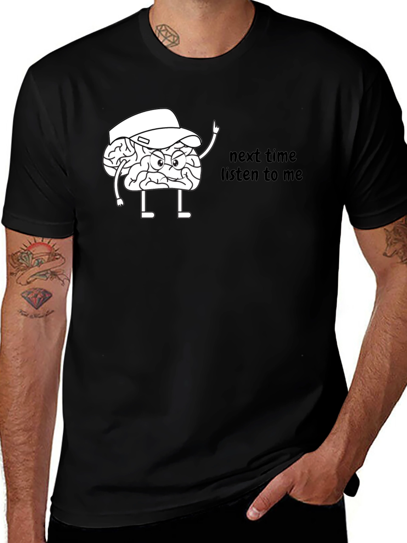 Variant 5 of Funny Brain T-Shirt - Next Time Listen To Me