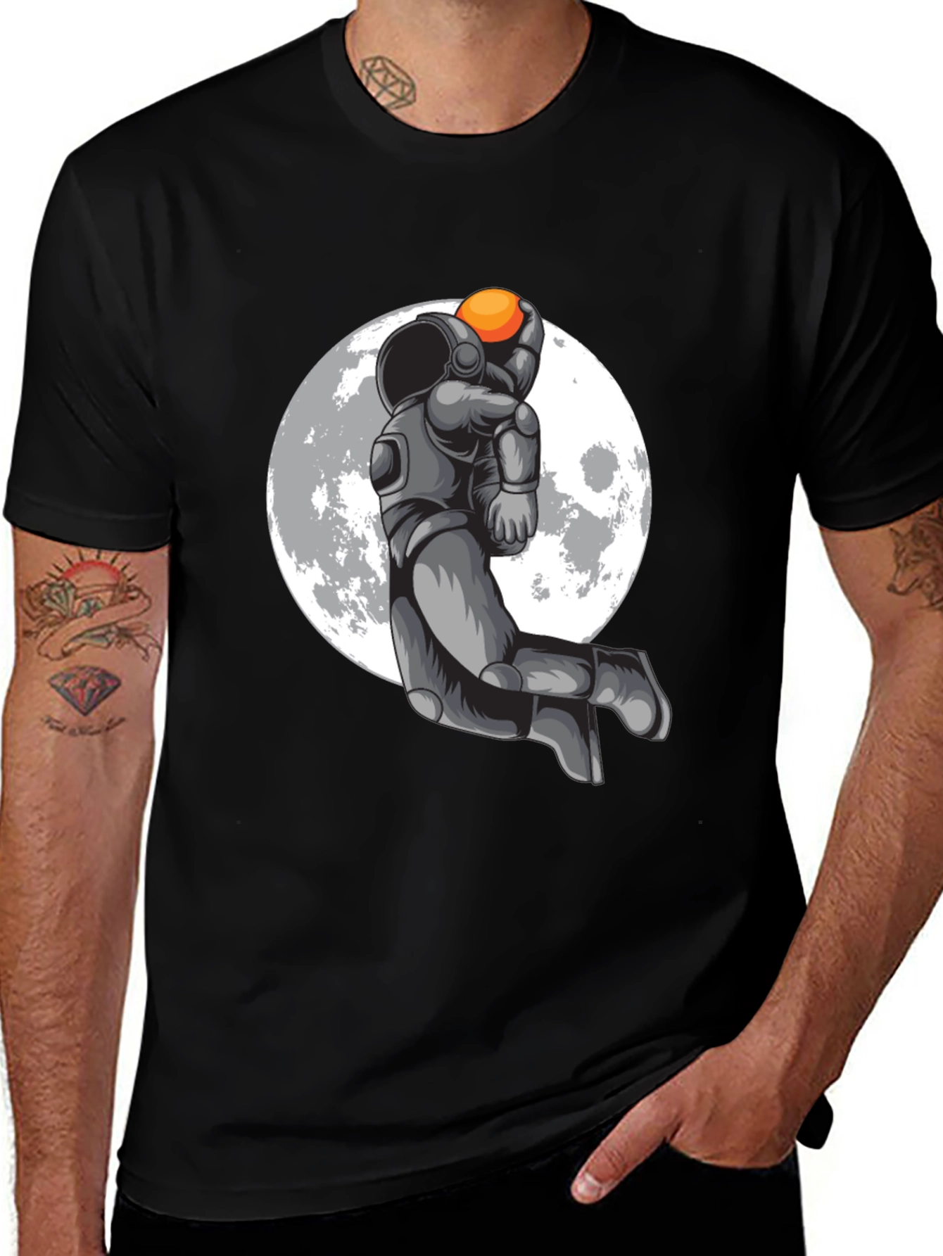 Variant 13 of Astronaut Dunking on the Moon T-Shirt