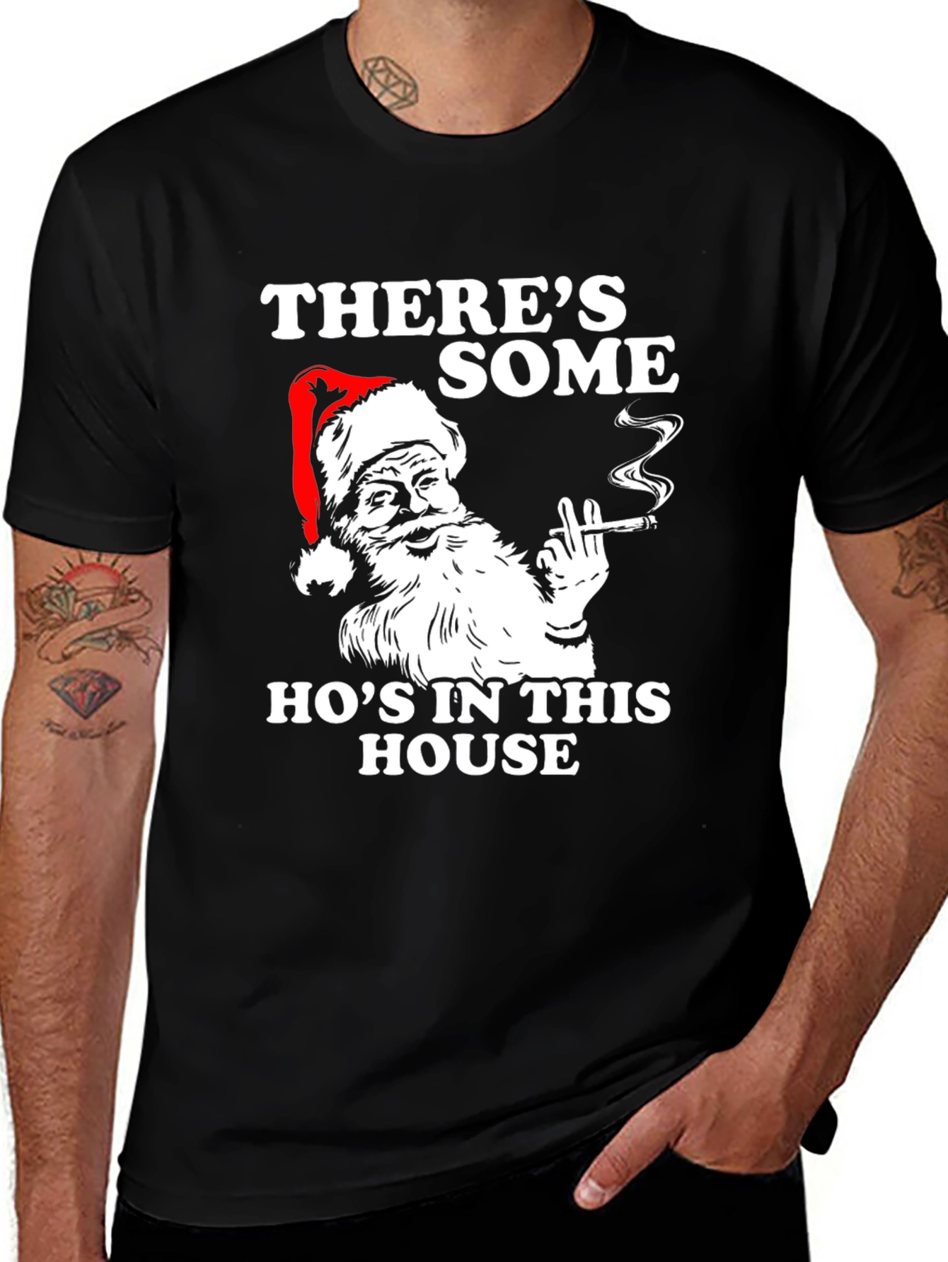 Funny Santa "Ho's in This House" T-Shirt