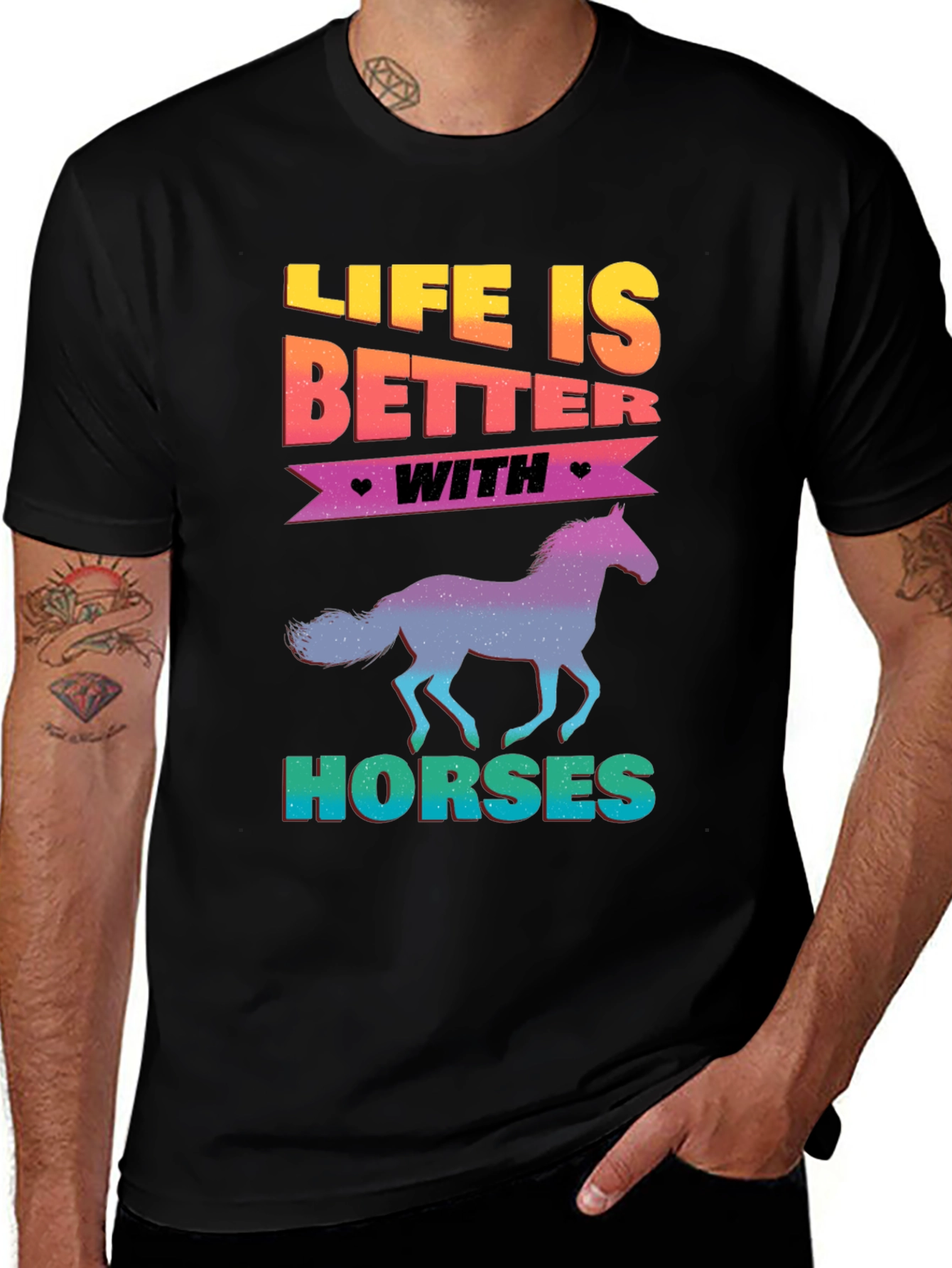 Variant 19 of Life is Better with Horses Graphic Tee