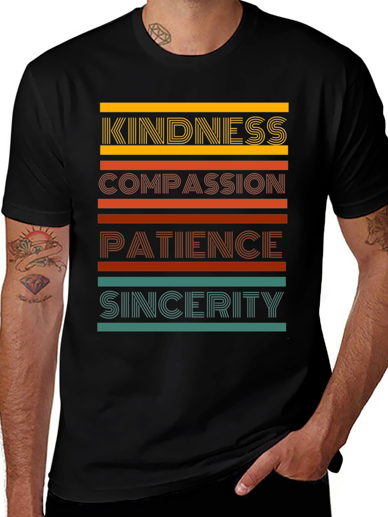 Variant 18 of Kindness Compassion Patience Sincerity T-Shirt