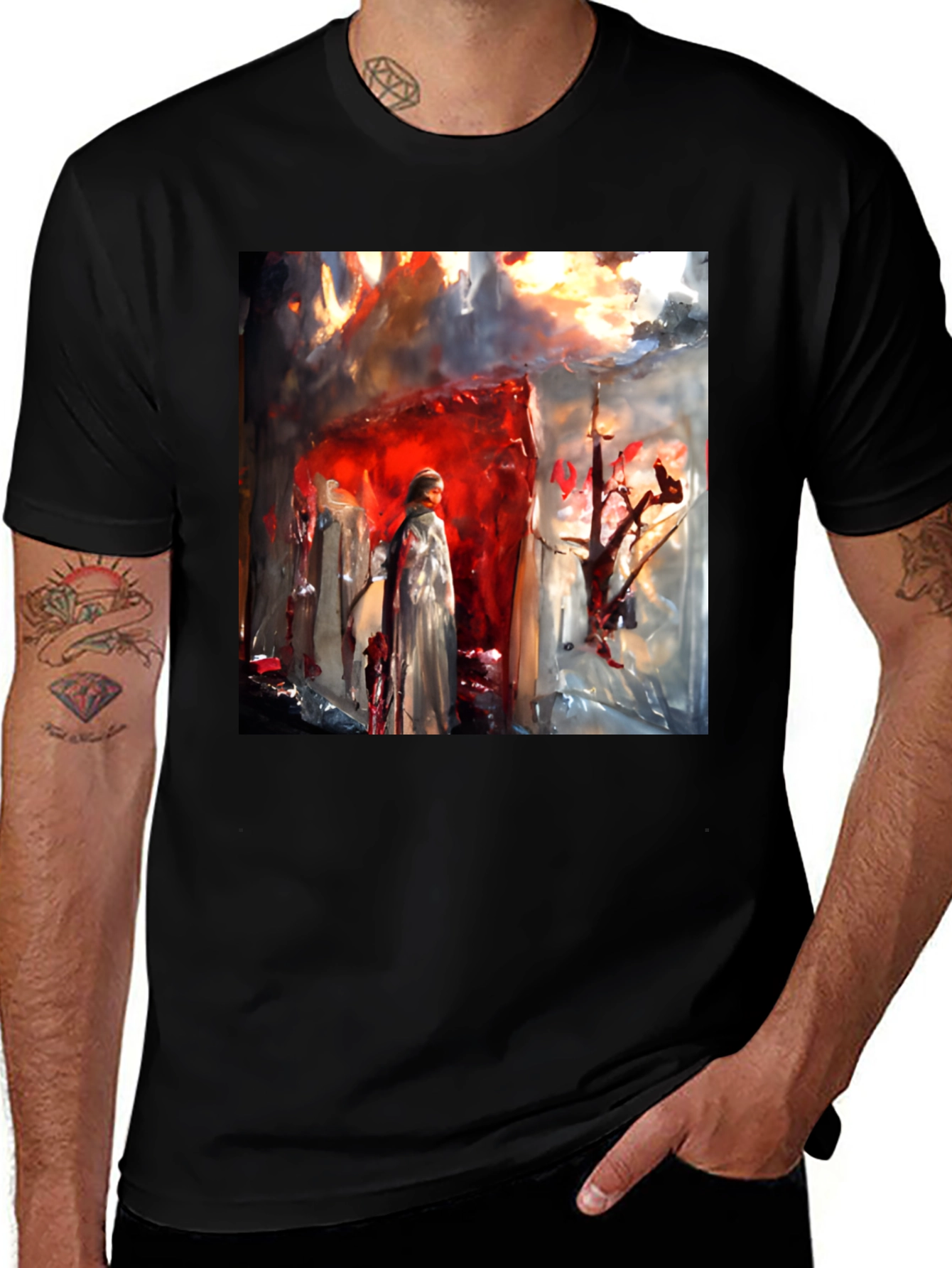 Variant 17 of Abstract Art Graphic Tee - Unique Design