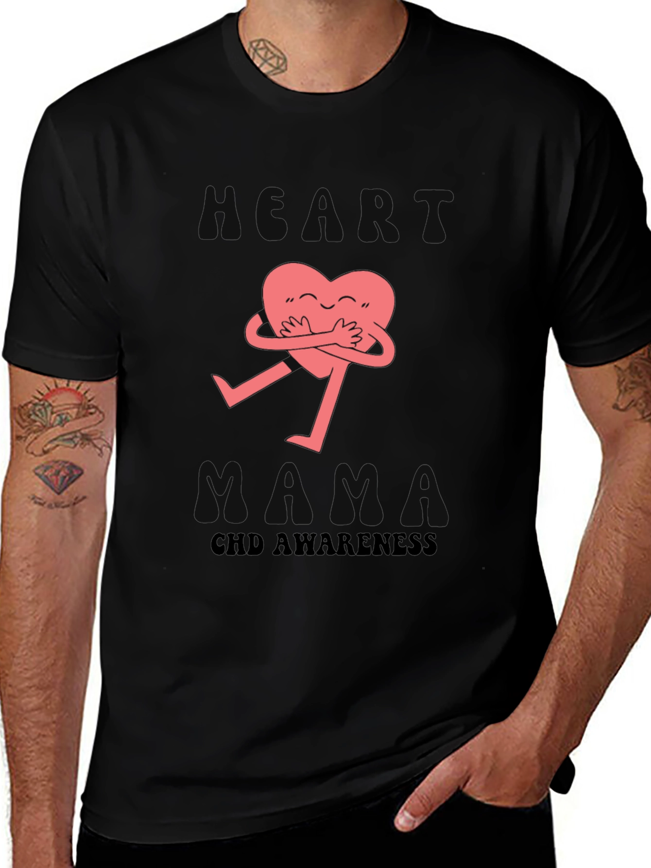 CHD Awareness Tee: Heart Hugging Graphic
