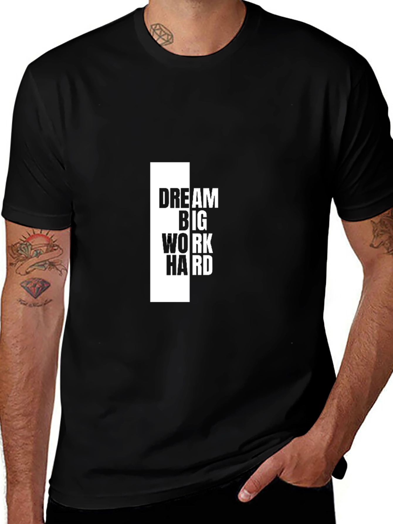 Variant 6 of Dream Big T-Shirt - Motivational Black Tee