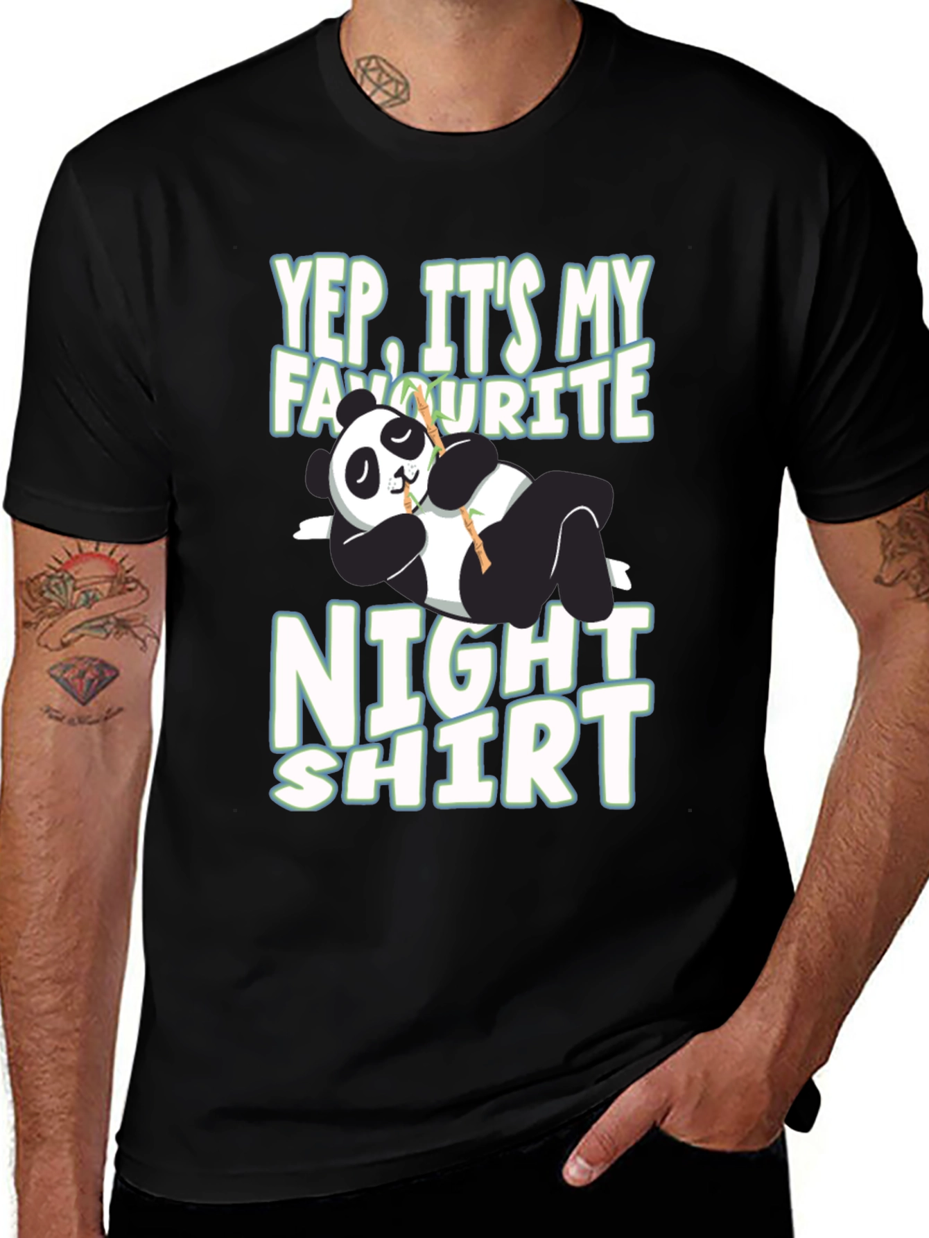 Variant 4 of Funny Panda Night Shirt T-Shirt