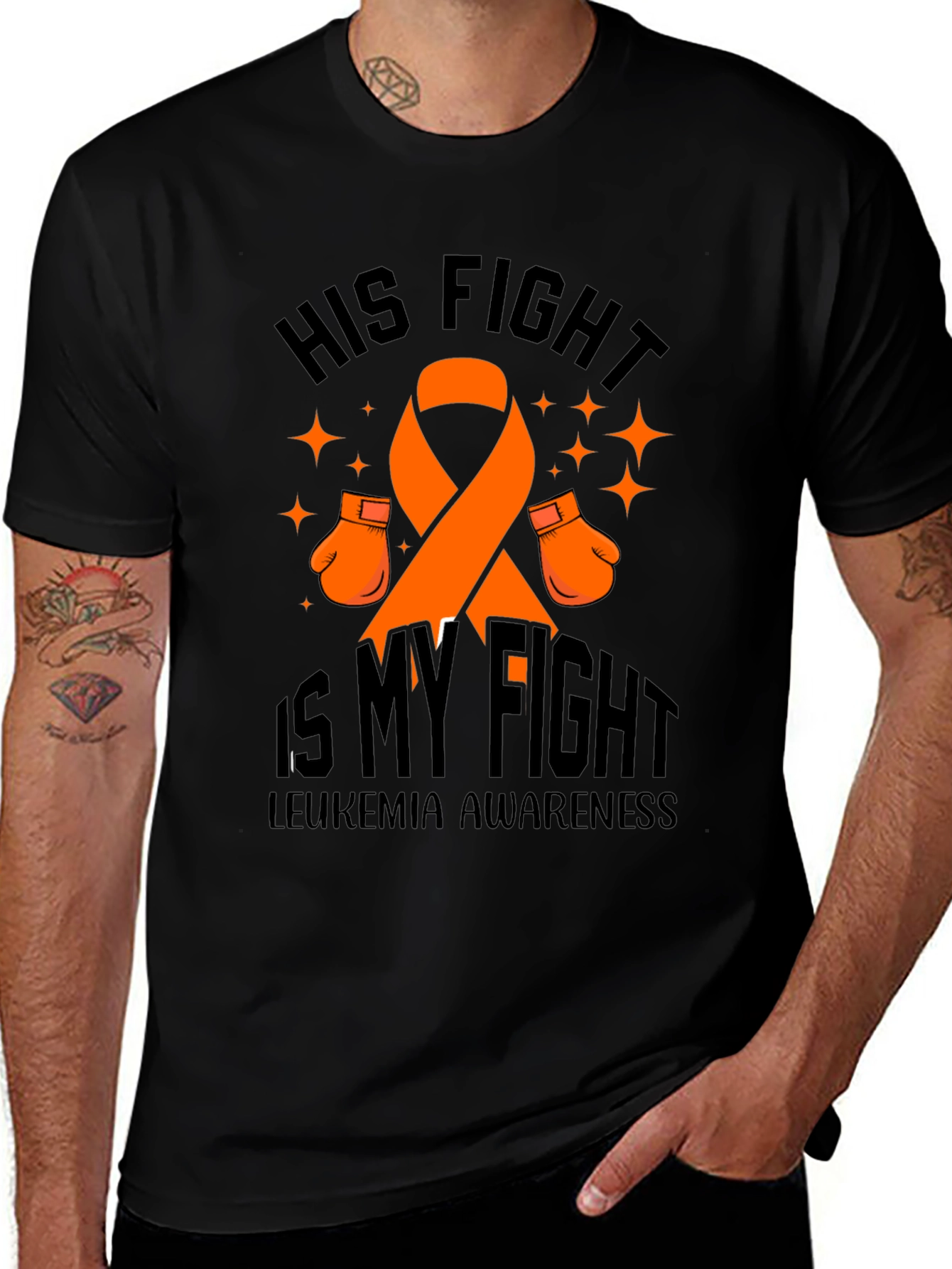 His Fight Is My Fight Leukemia Awareness T-Shirt