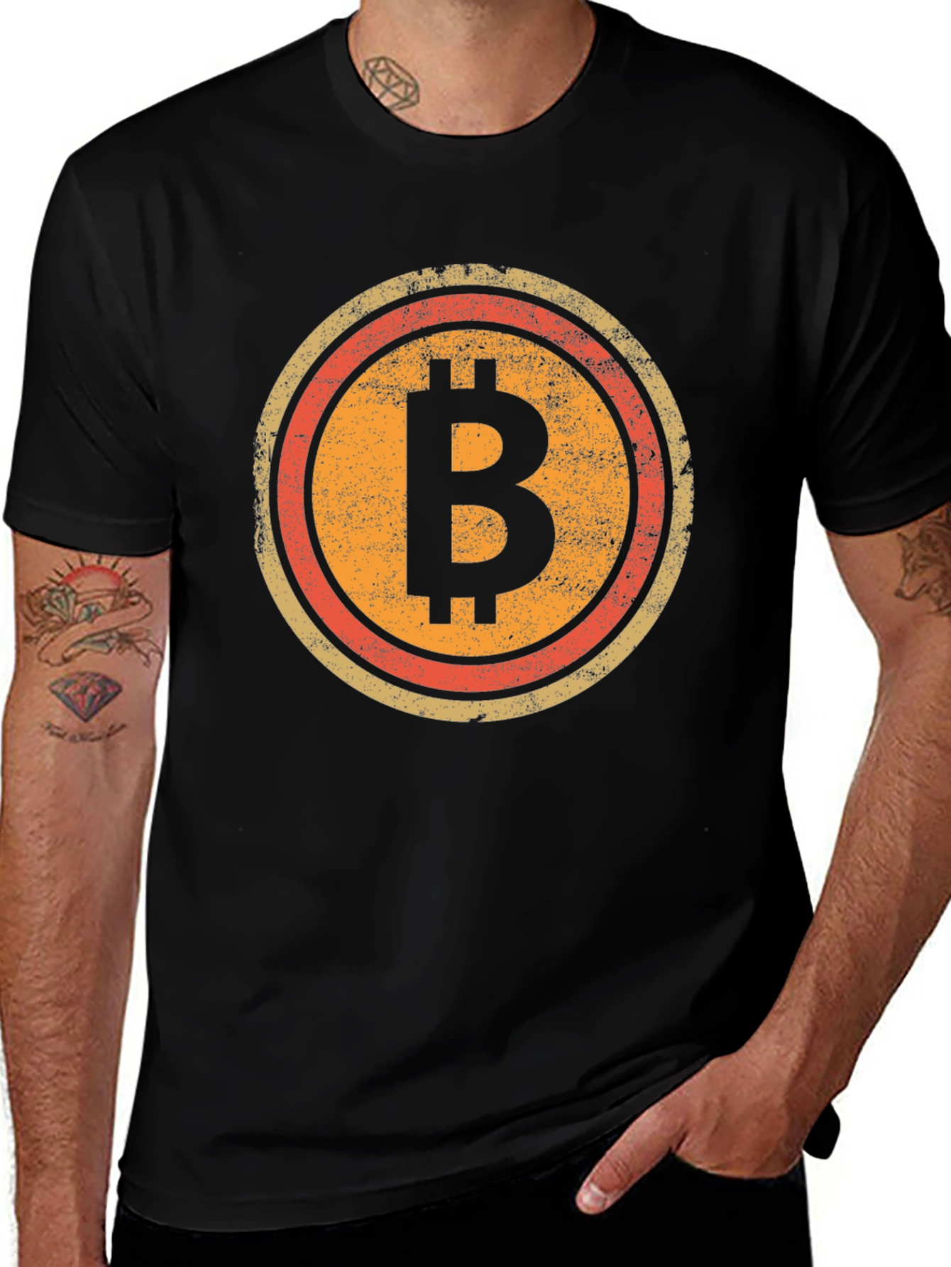 Variant 22 of Bitcoin Retro Style Graphic Tee