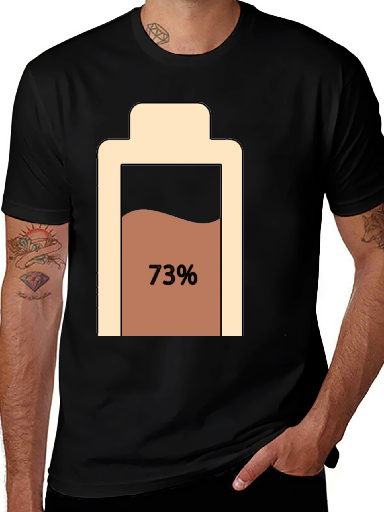 Variant 23 of Battery Level T-Shirt - Funny Tech Geek Top