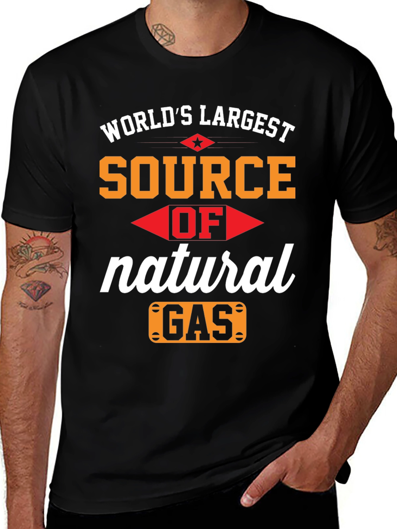 Variant 27 of World's Largest Natural Gas Source T-Shirt