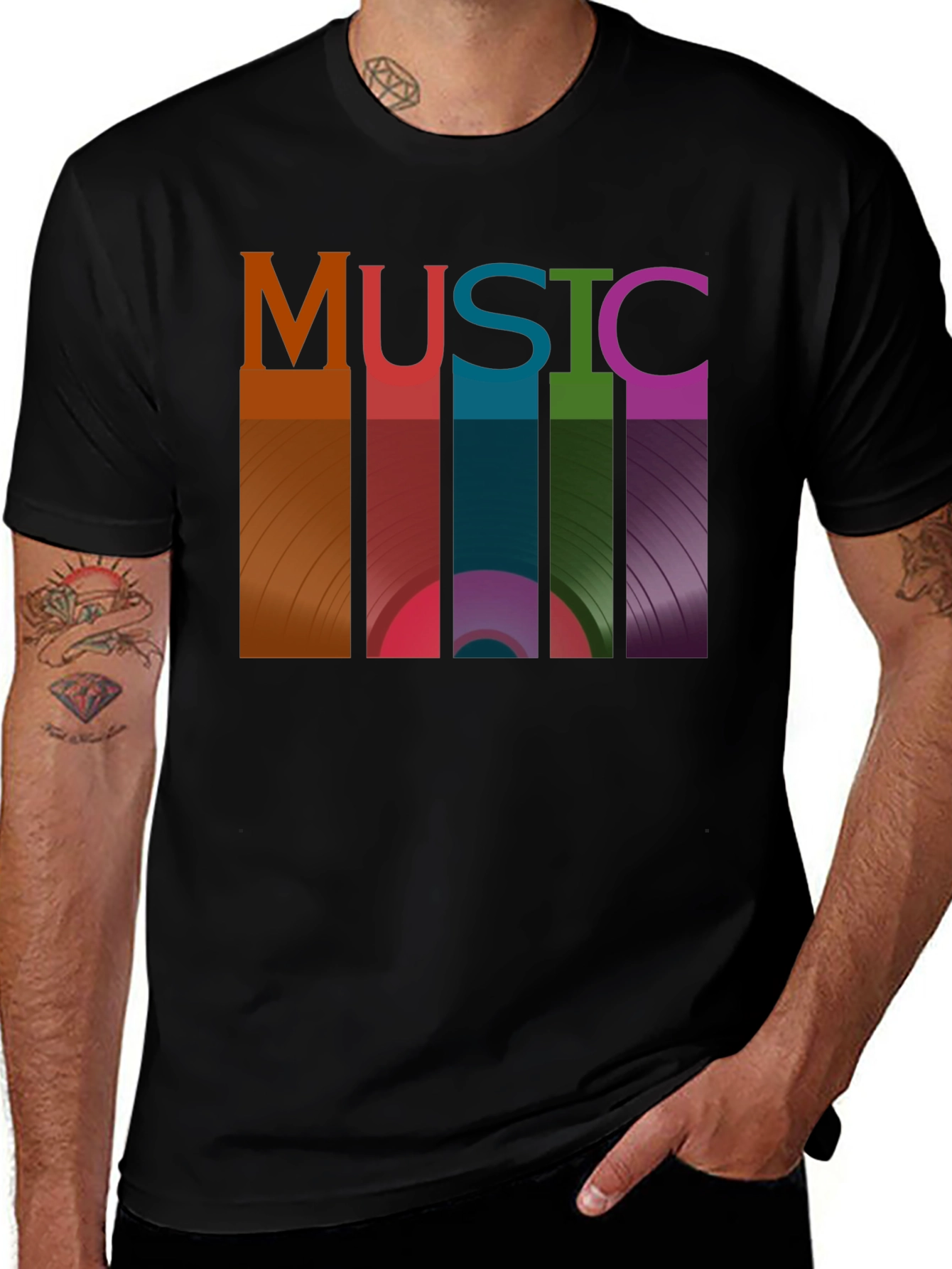 Variant 22 of Retro Music Vinyl Record Graphic Tee - Unisex