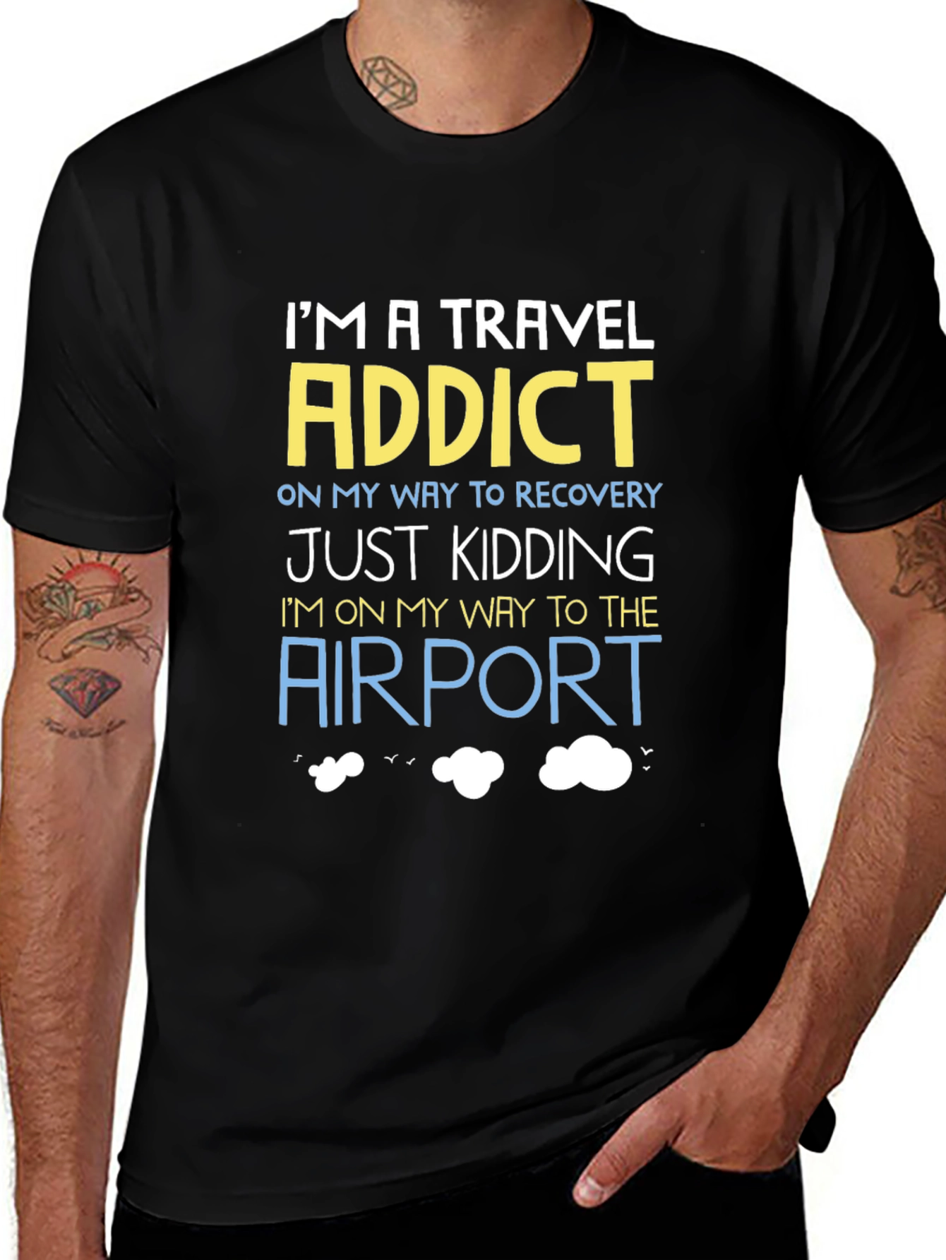 Variant 29 of Travel Addict Funny T-Shirt - Airport Bound