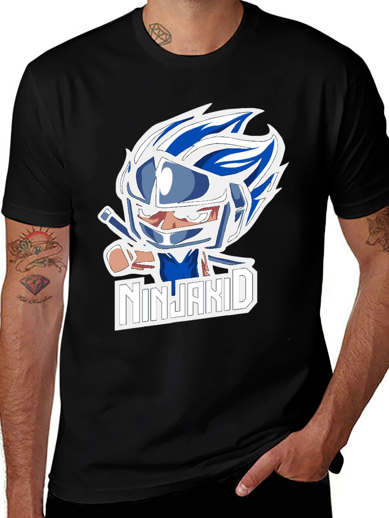 Variant 20 of NinjaKid Graphic Black T-Shirt