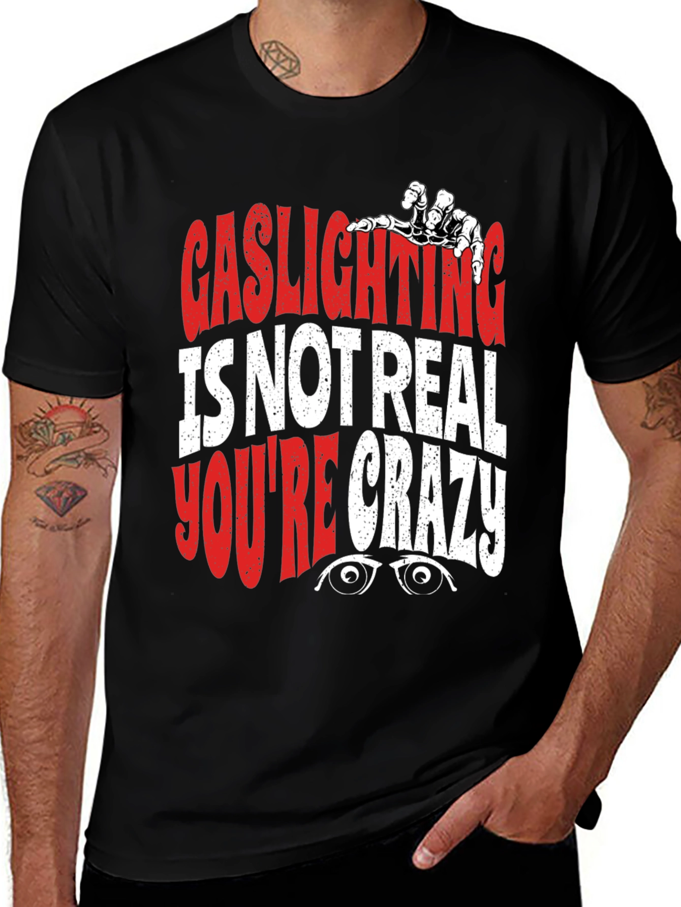 Variant 4 of Gaslighting Is Not Real Graphic T-Shirt