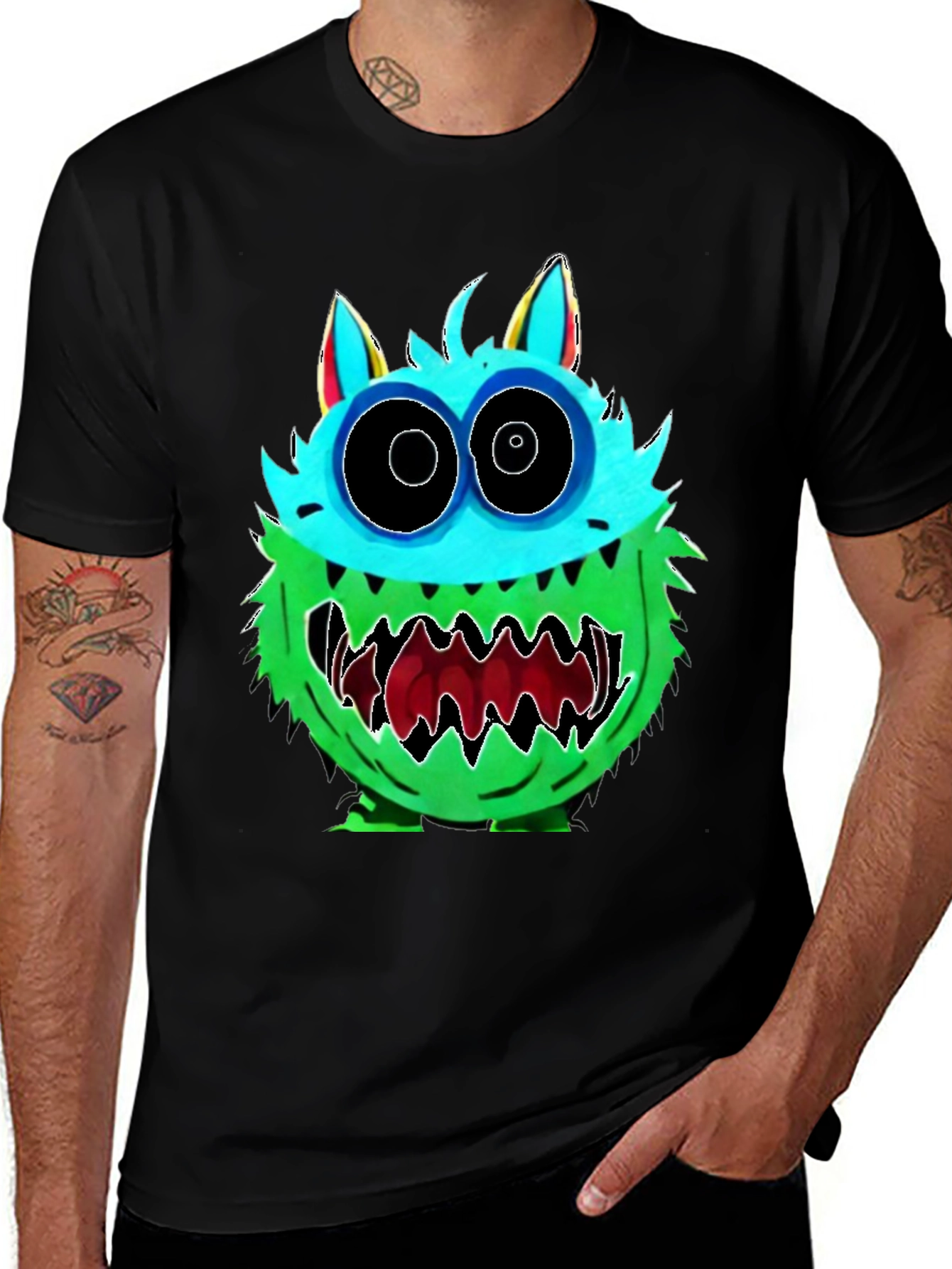 Variant 13 of Monster Graphic Tee - Funky Cartoon Creature Shirt