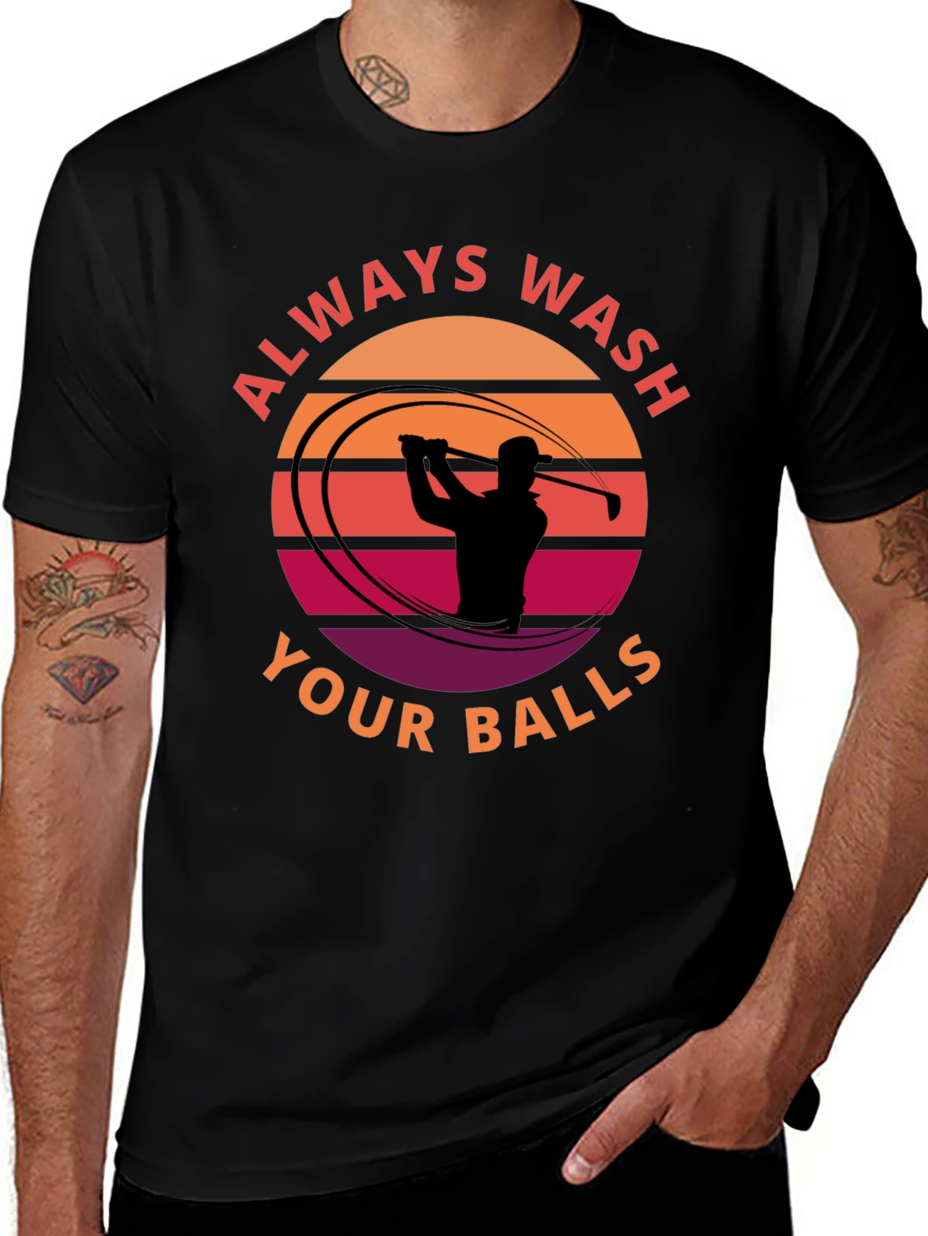 Variant 29 of Always Wash Your Balls Funny Golf T-Shirt