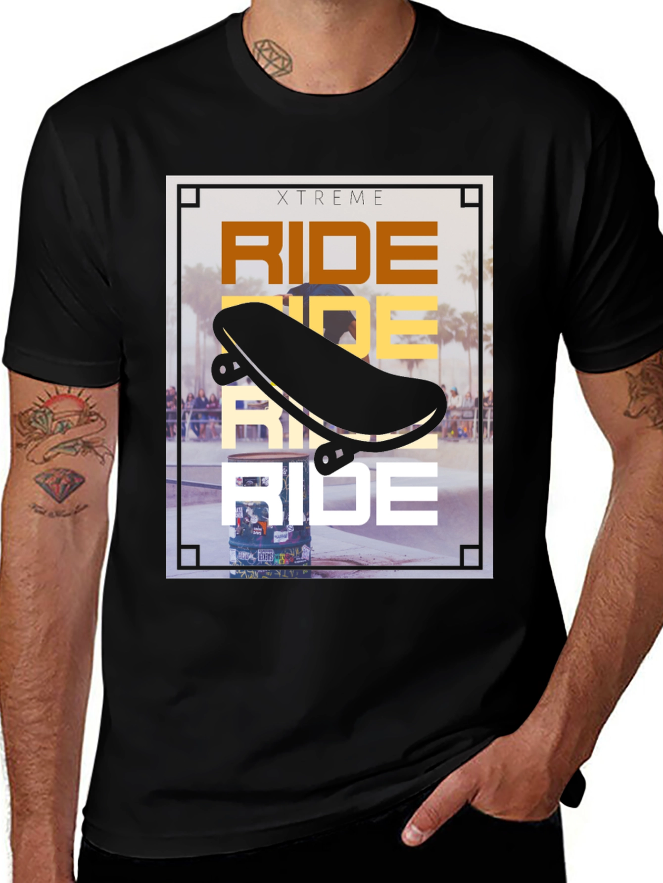 Variant 27 of Xtreme Ride Skateboard T-Shirt