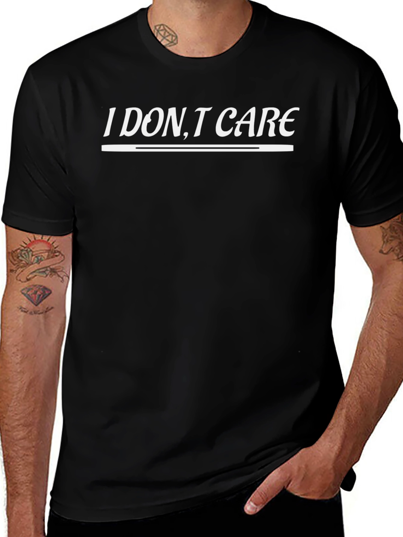 Variant 16 of I DON,T CARE Slogan T-Shirt | Casual Wear Top