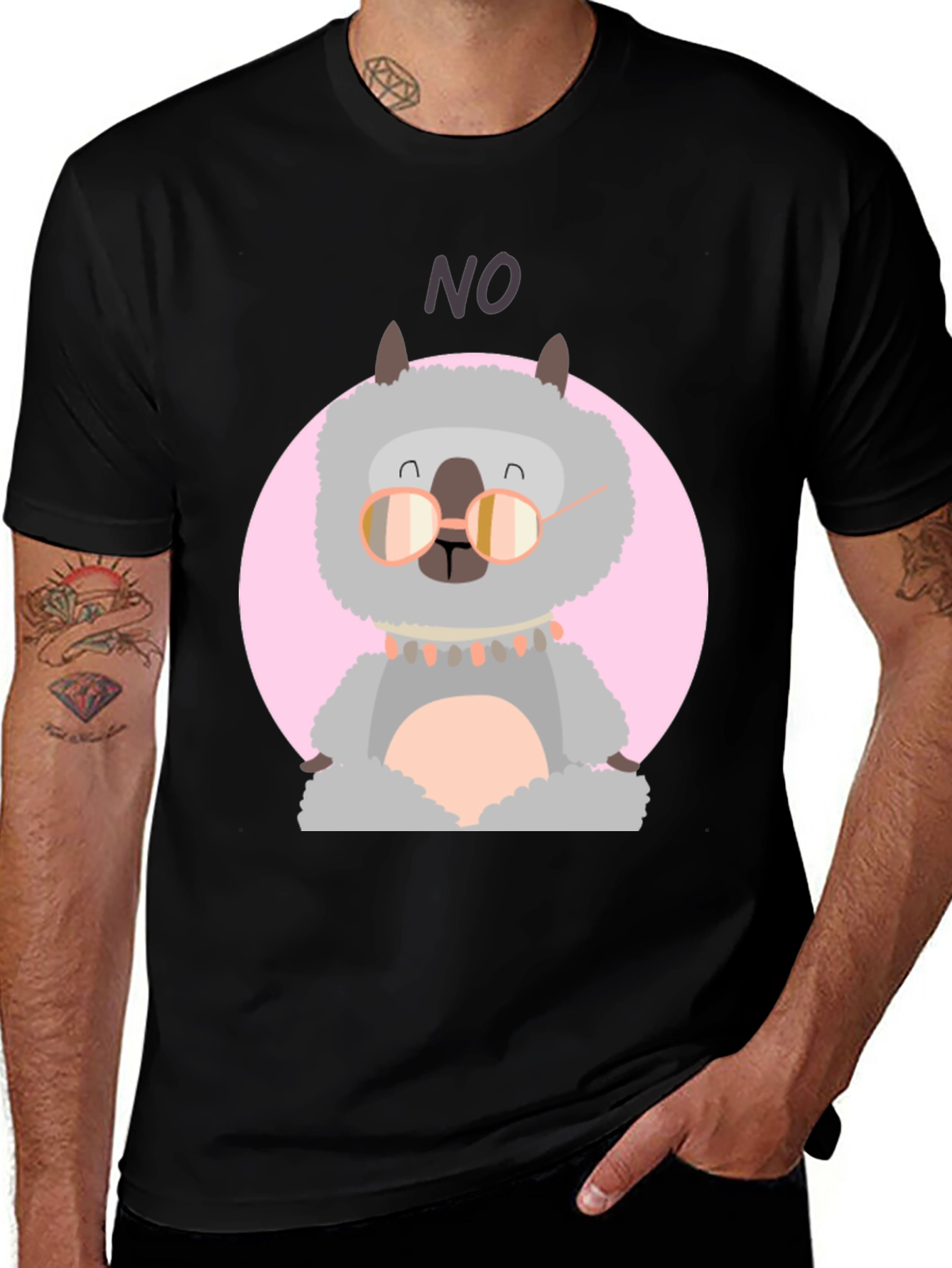 Variant 10 of Llama No T-Shirt - Funny Alpaca Graphic Tee