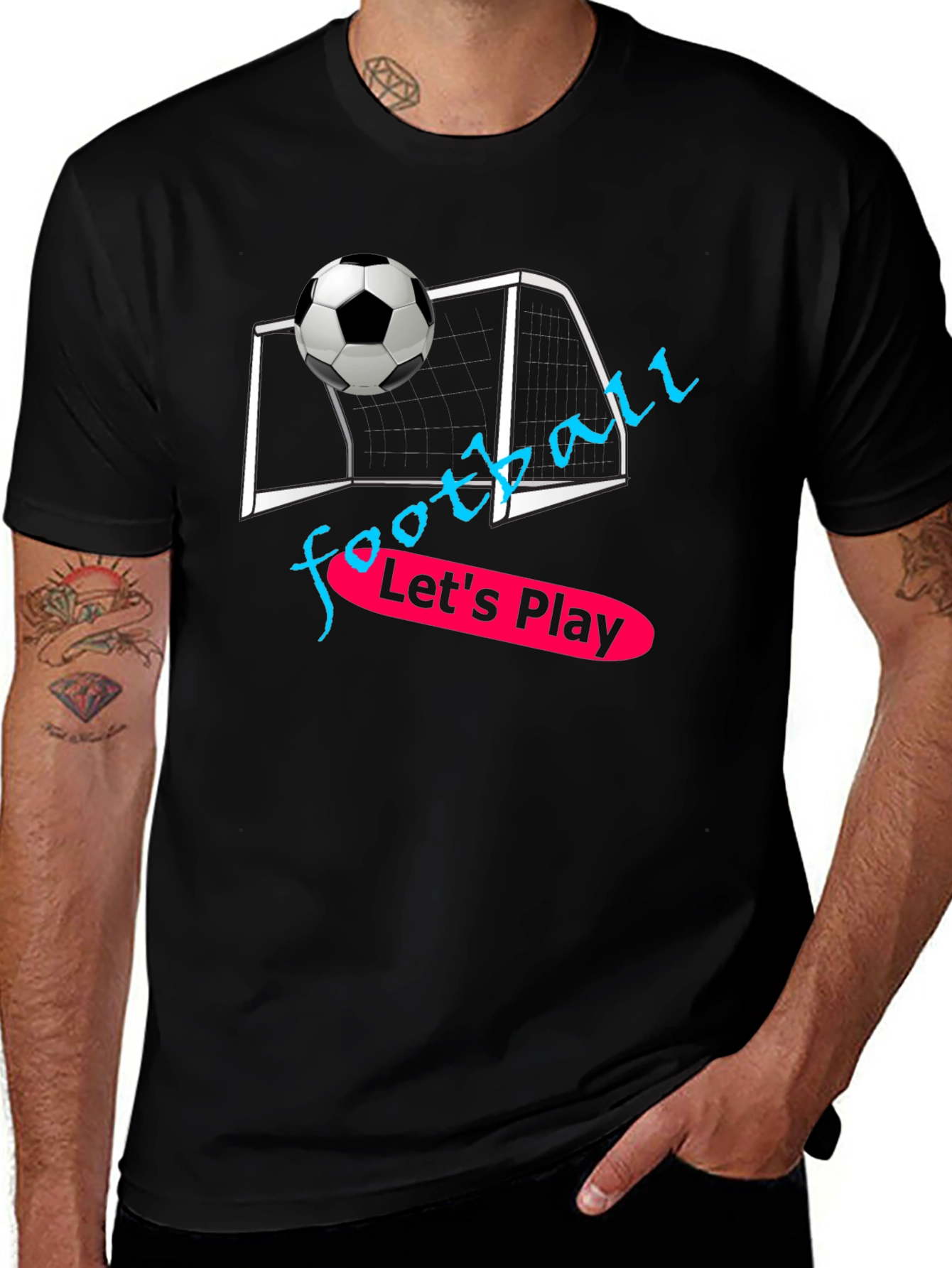 Variant 20 of Football Graphic T-Shirt - Let's Play!