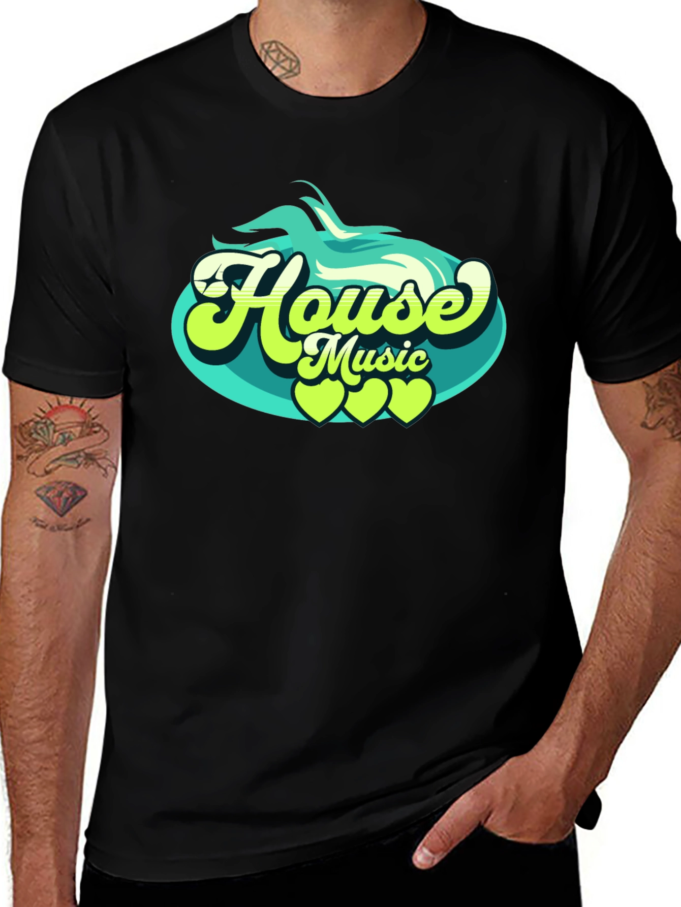 Variant 27 of House Music Graphic Tee - Cool Comfort Fit