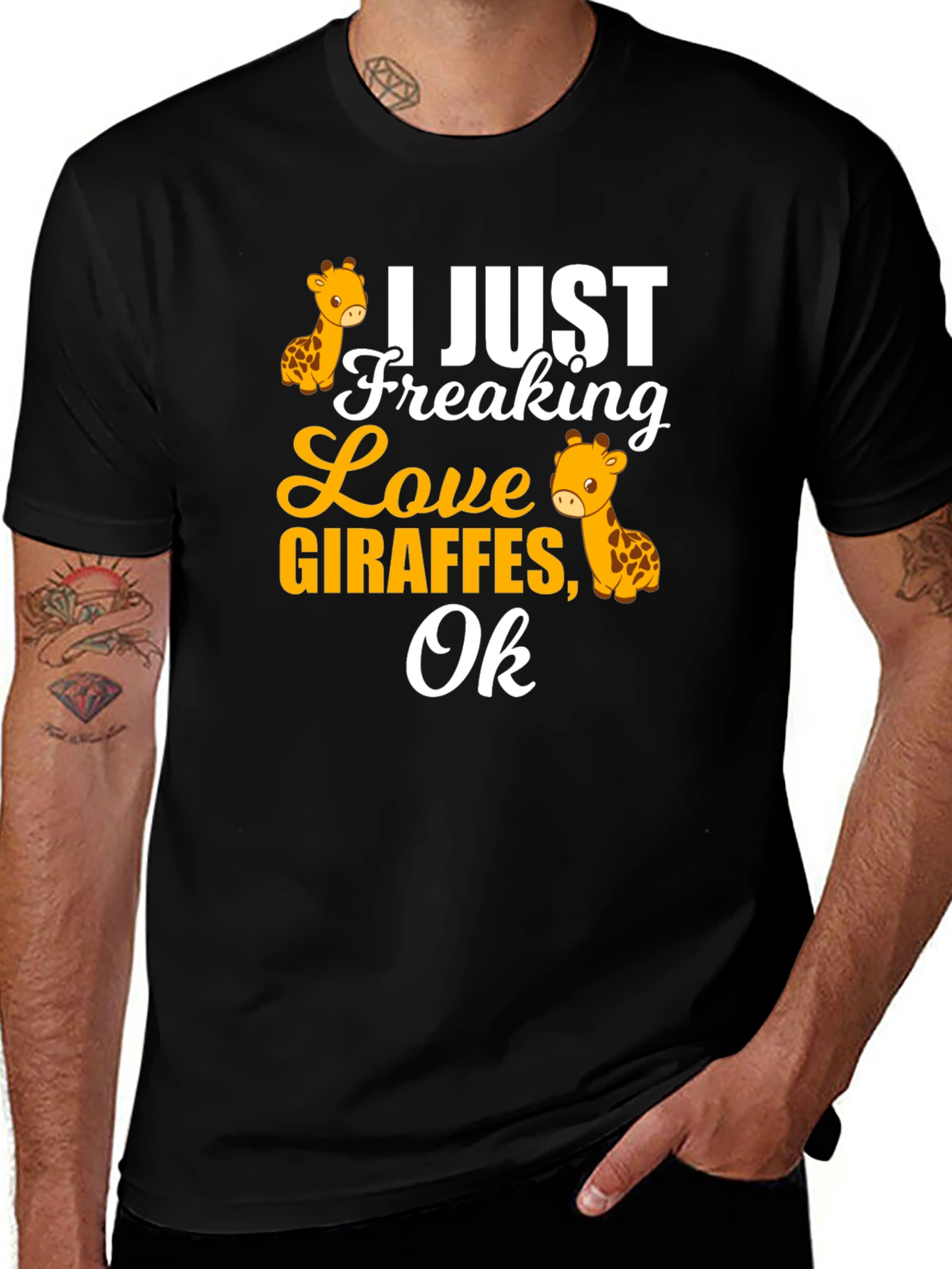 Variant 22 of I Just Freaking Love Giraffes Graphic T-Shirt