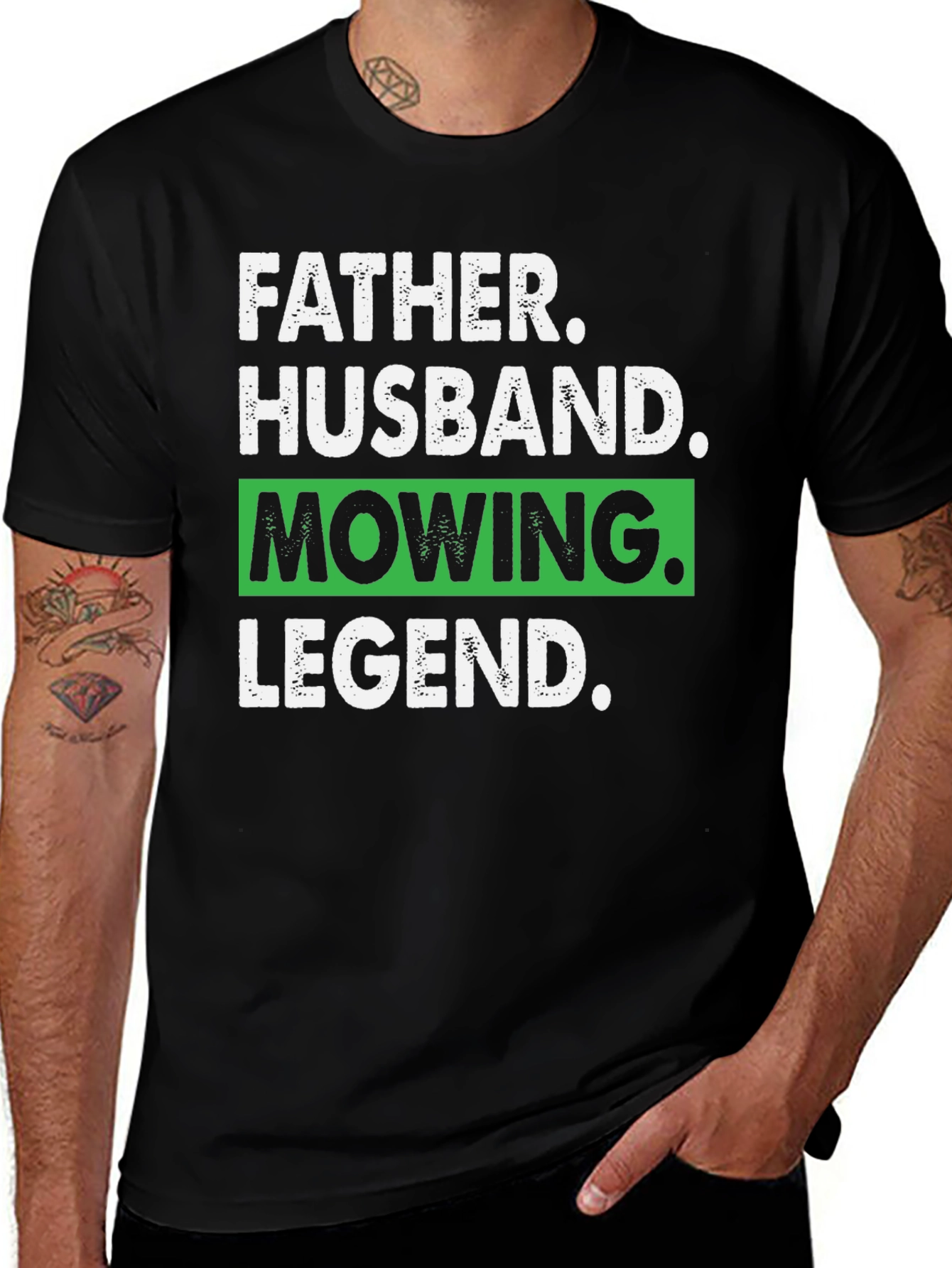 Variant 11 of Father Husband Mowing Legend Graphic Tee