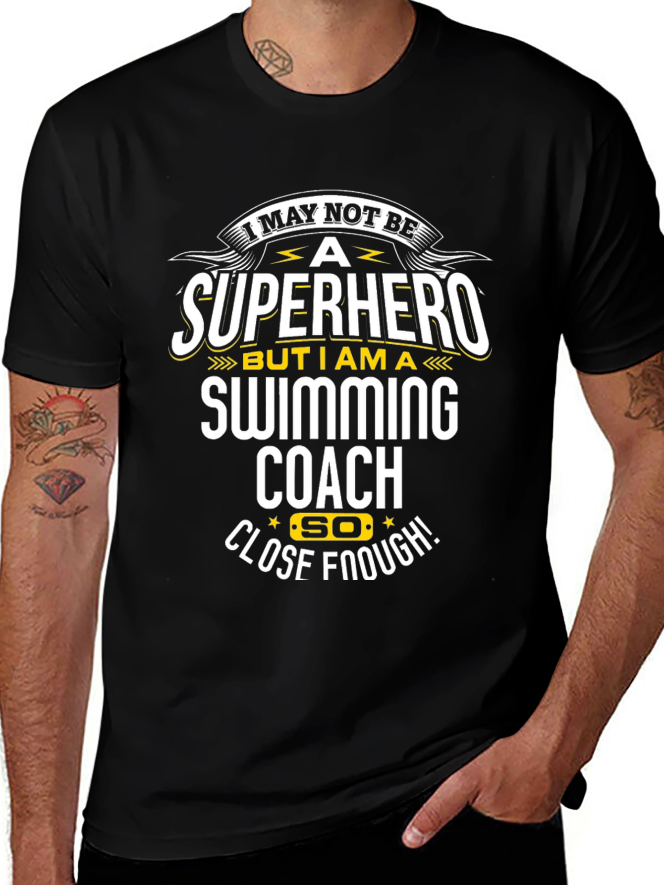 Variant 12 of Superhero Swimming Coach T-Shirt