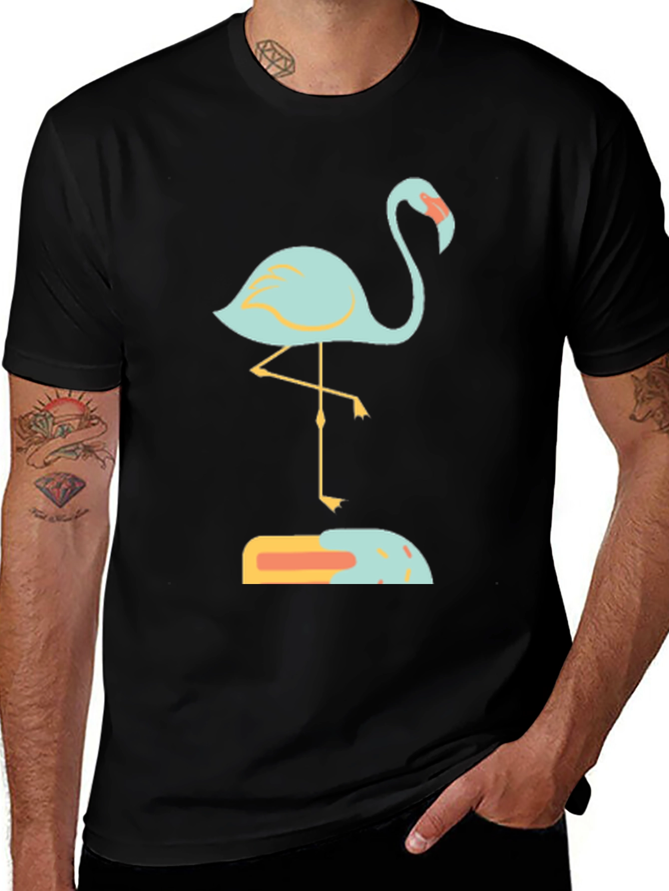 Variant 19 of Flamingo Graphic Tee - Unique Bird Design