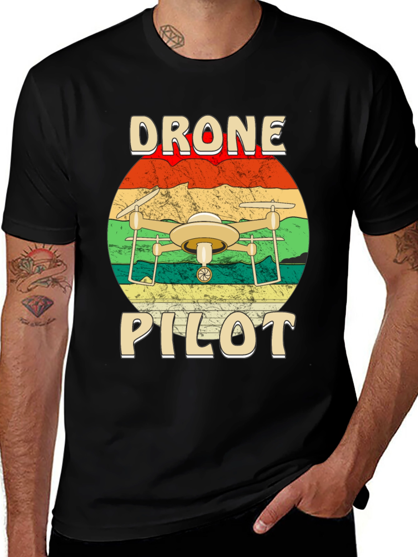 Variant 14 of Drone Pilot Graphic T-Shirt - Aviation Enthusiast Tee