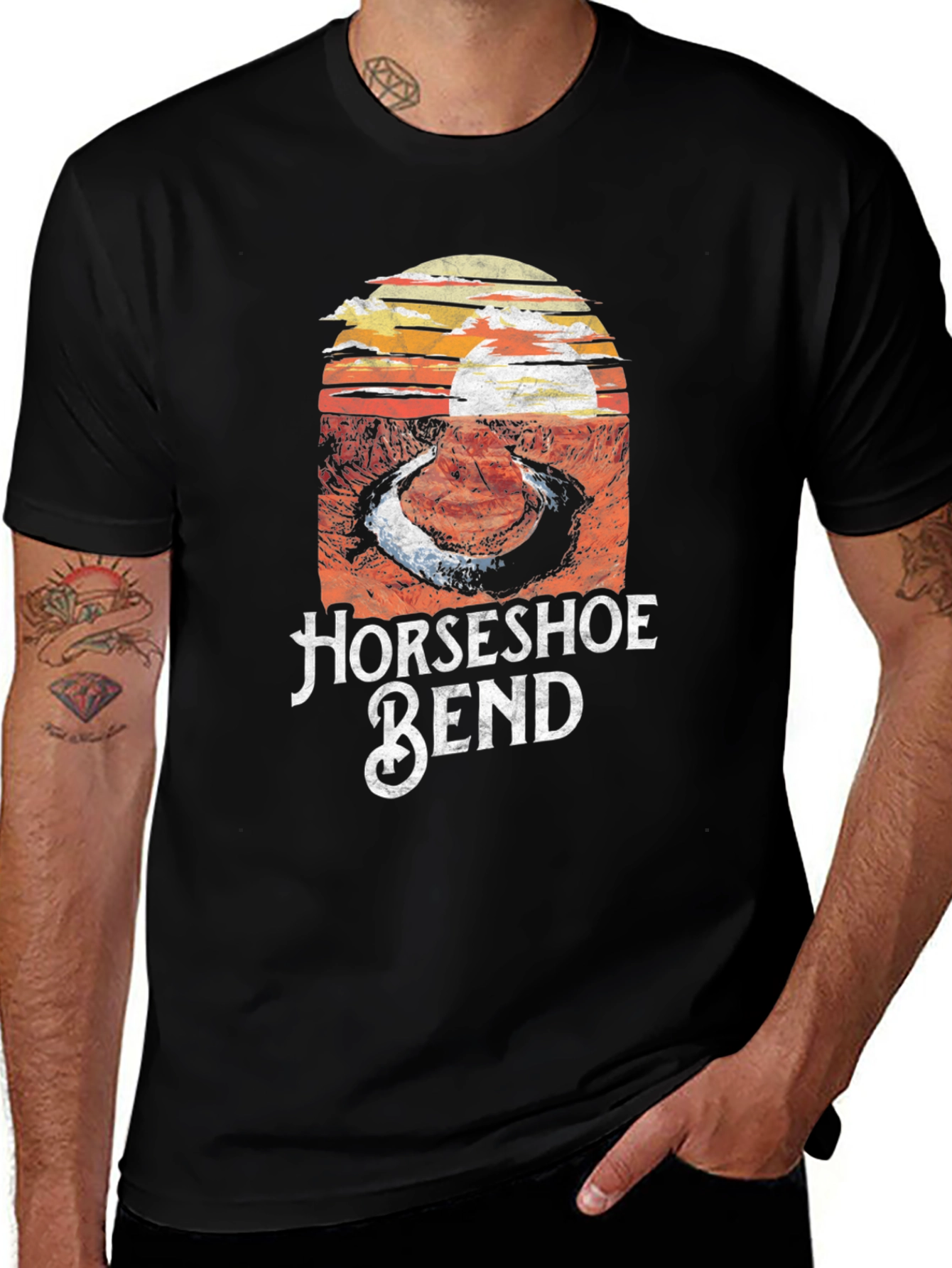 Horseshoe Bend Graphic T-Shirt - Scenic Desert Landscape Tee