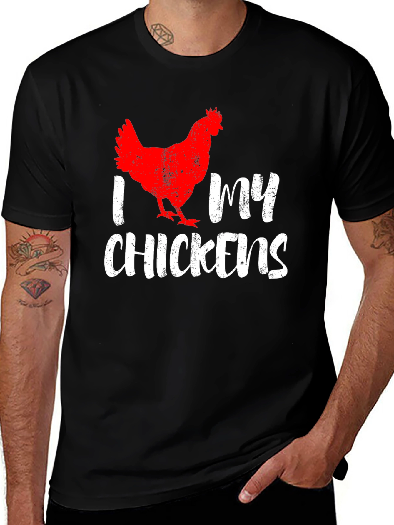 Black I Love My Chickens T-Shirt - Black main image