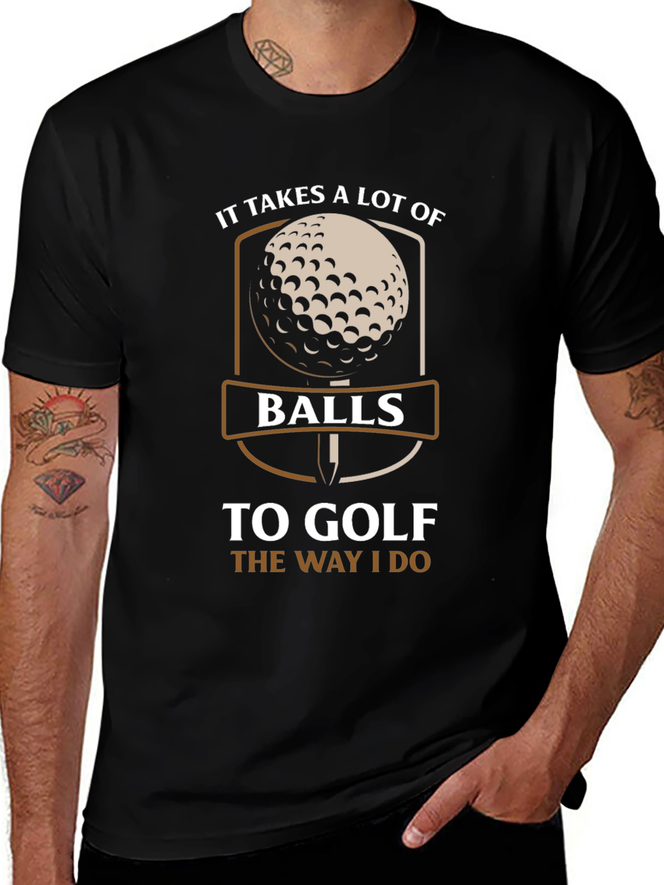 Variant 9 of Golf Balls T-Shirt - It Takes Balls To Golf The Way I Do