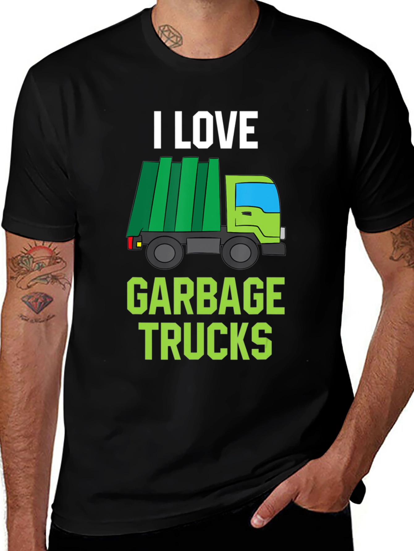 Variant 16 of I Love Garbage Trucks Graphic T-Shirt