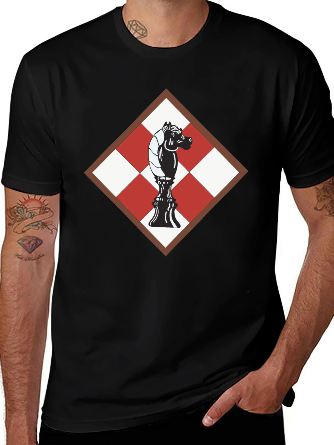 Variant 10 of Chess Knight Graphic Tee - Modern Style