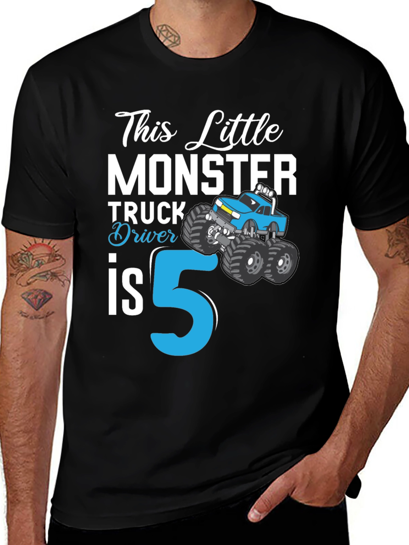Variant 23 of Monster Truck 5th Birthday T-Shirt