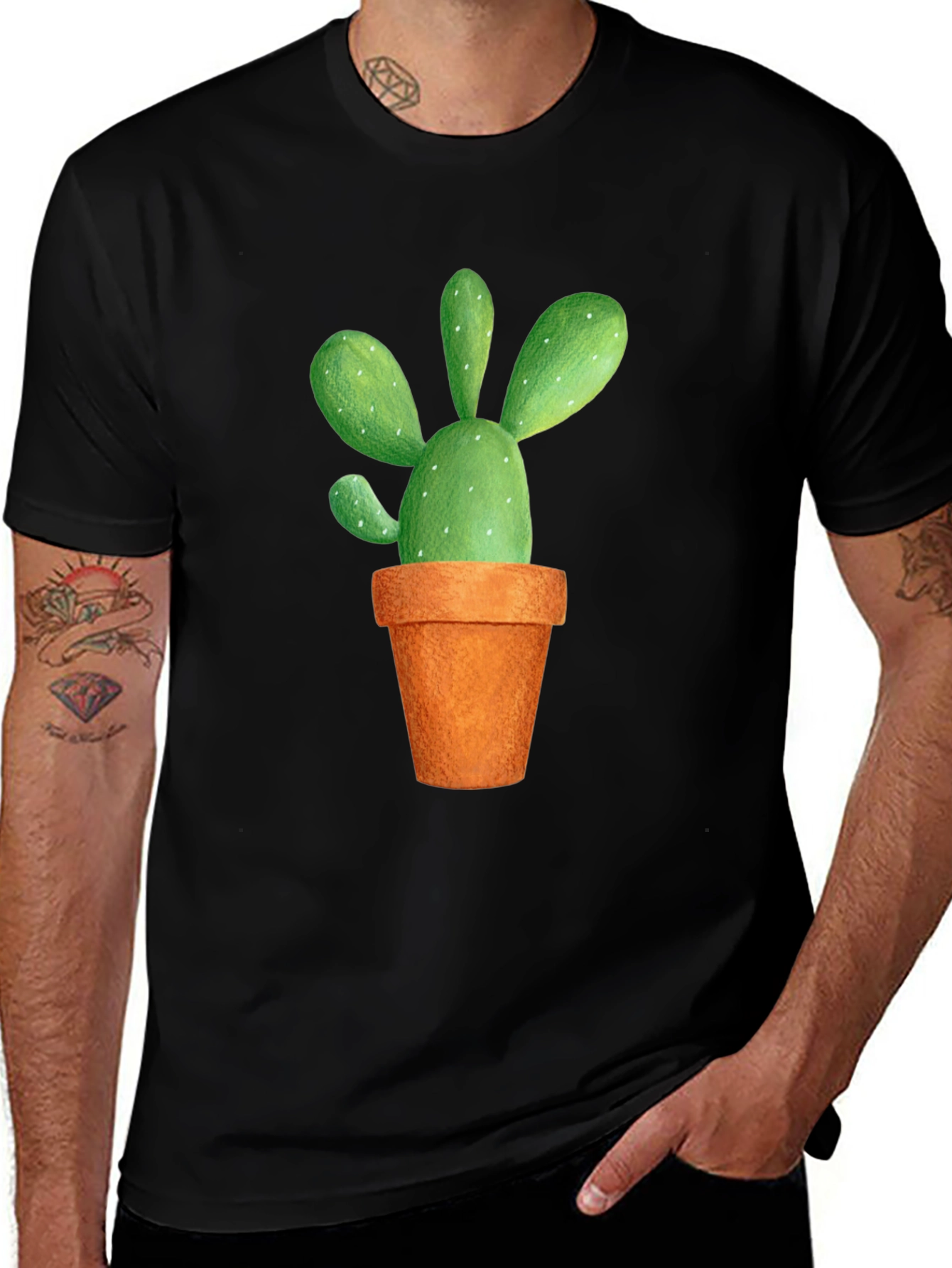 Variant 23 of Cactus Graphic Tee - Potted Plant Design