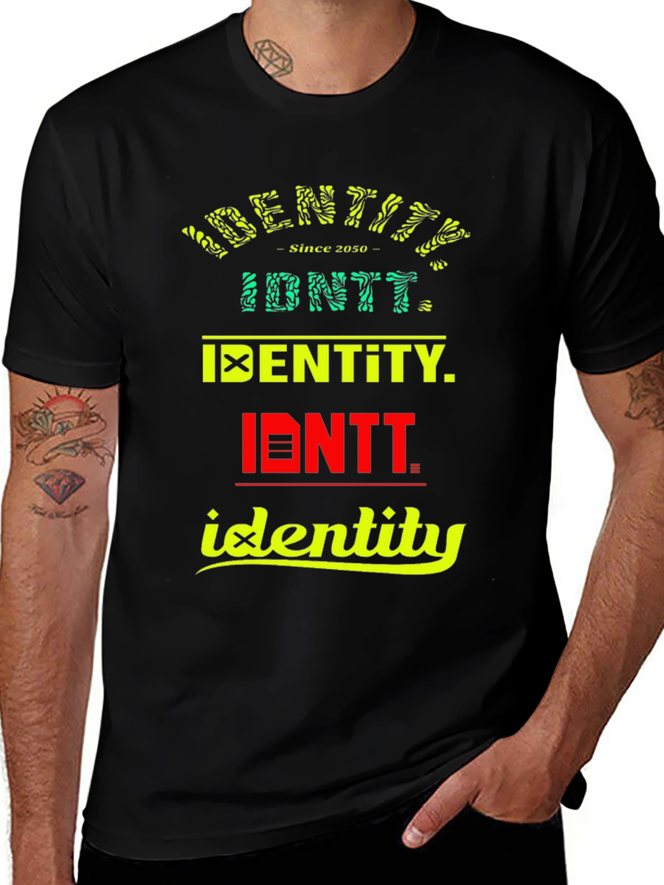 Black Identity Graphic Print T-Shirt main image
