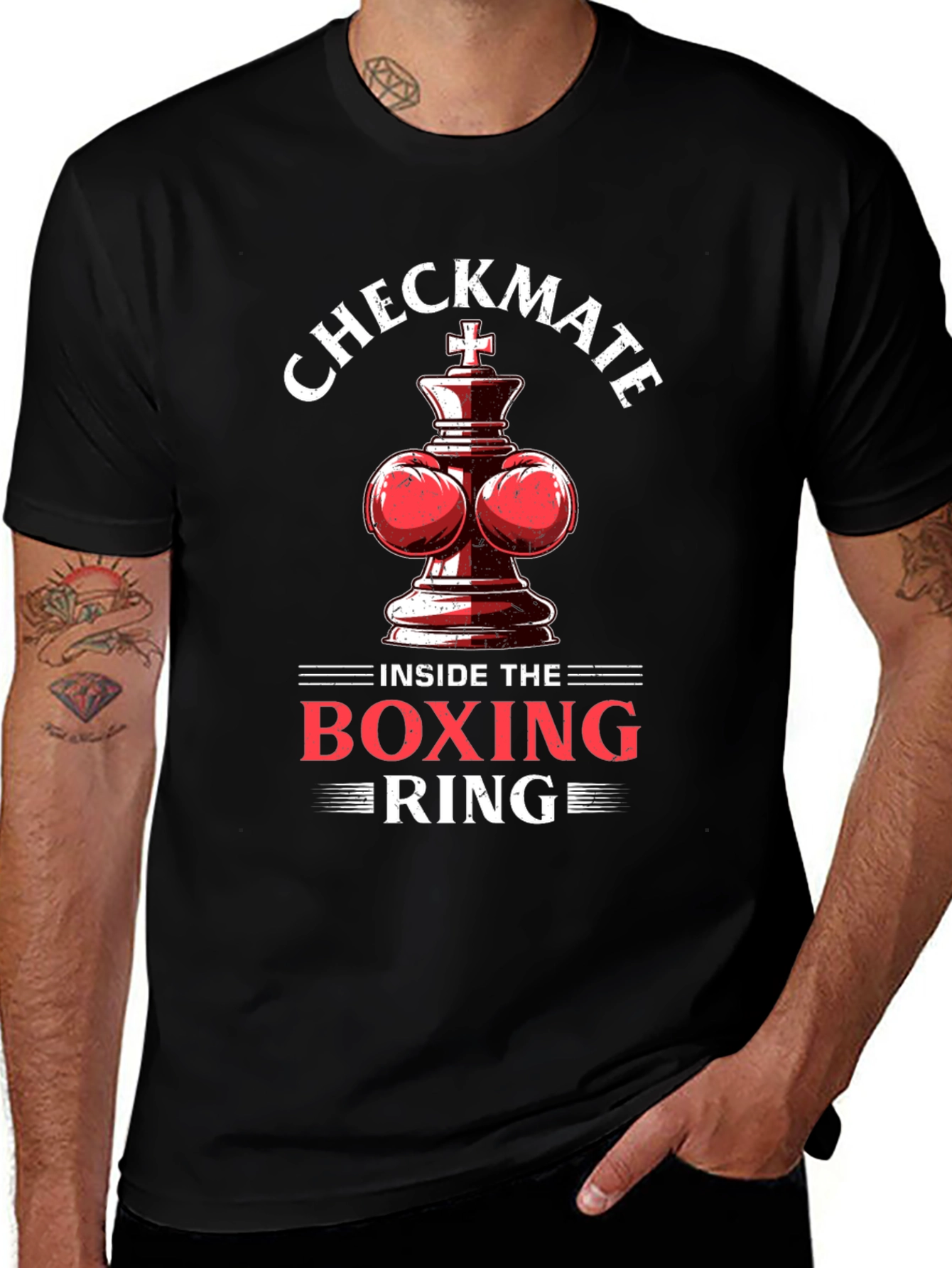 Variant 6 of Checkmate Boxing Ring T-Shirt