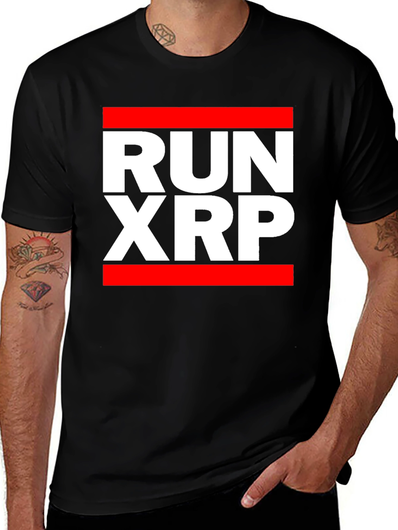 Run XRP Black Graphic T-Shirt