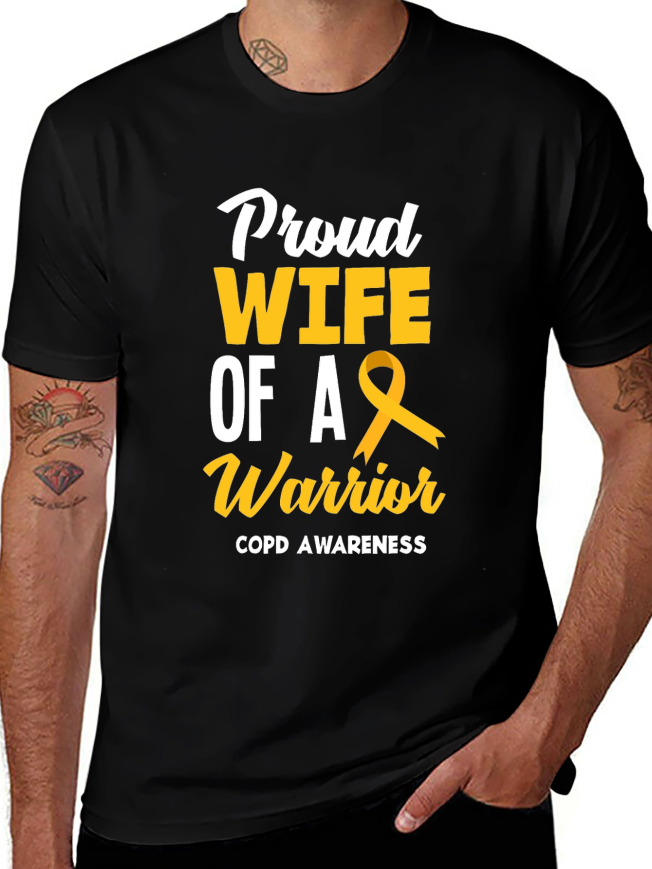 Variant 24 of Proud Wife of a Warrior COPD Awareness T-Shirt