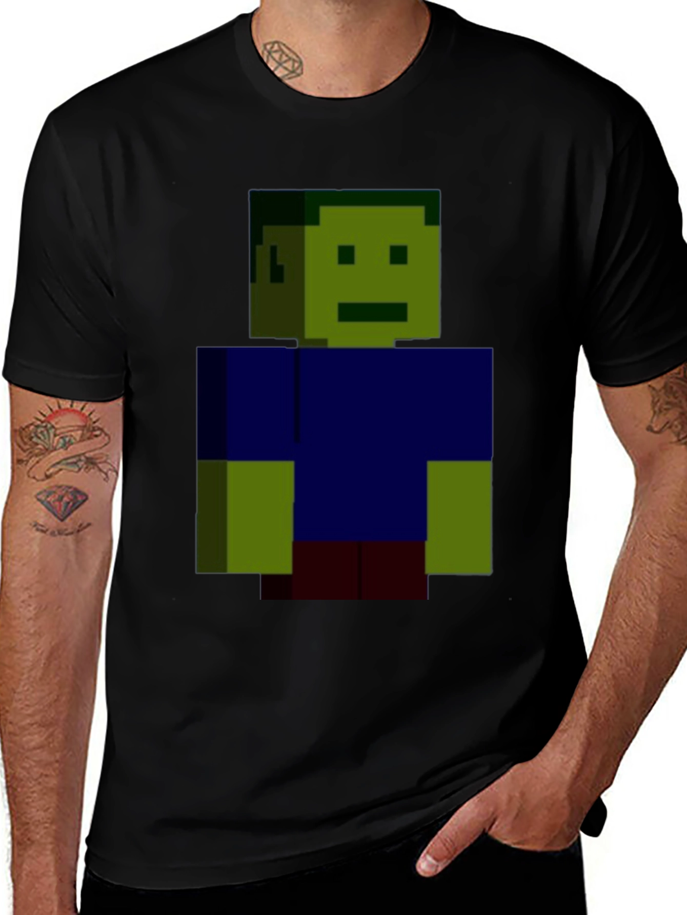 Variant 29 of Pixelated Character Graphic Tee