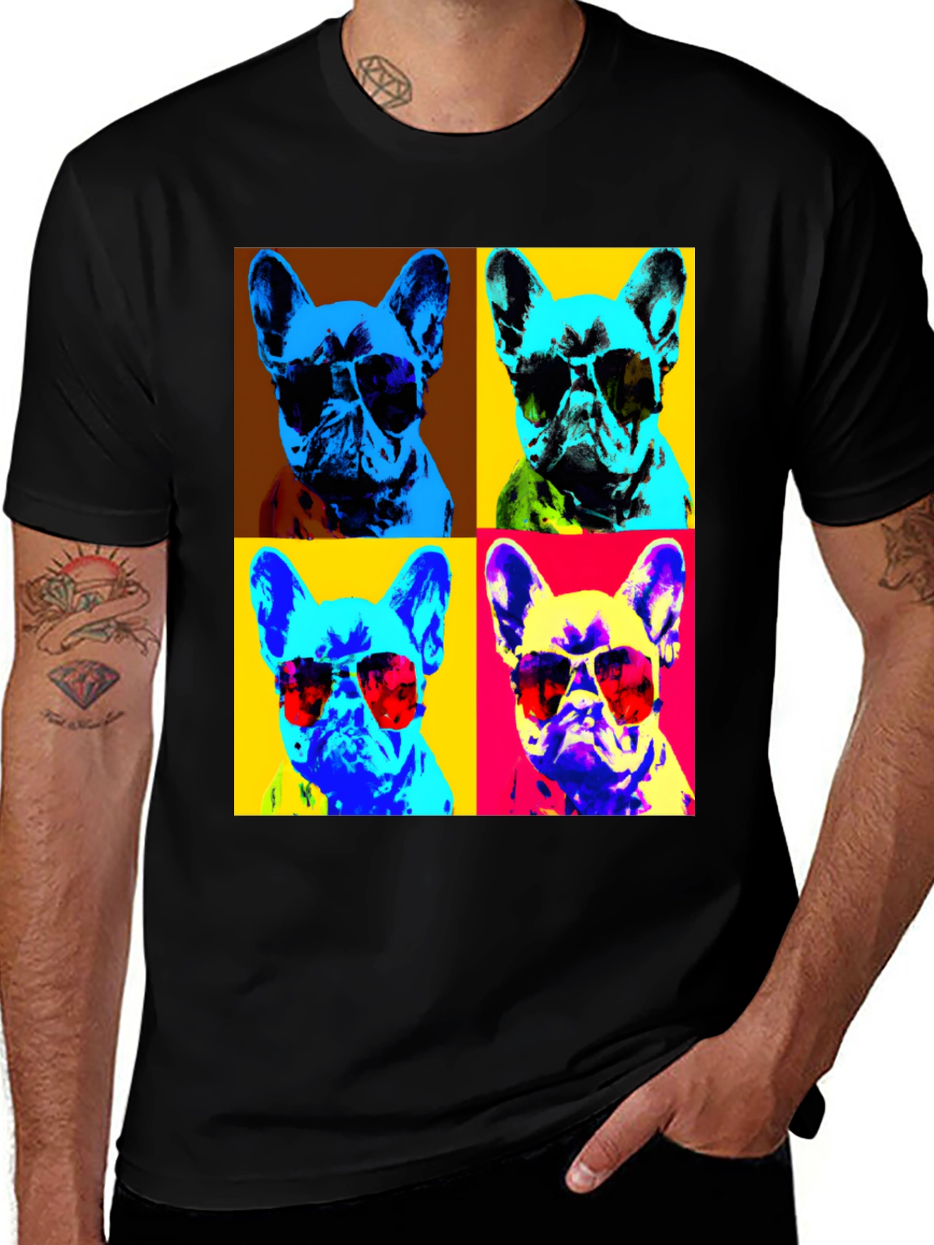 Cool Dog Pop Art T-Shirt