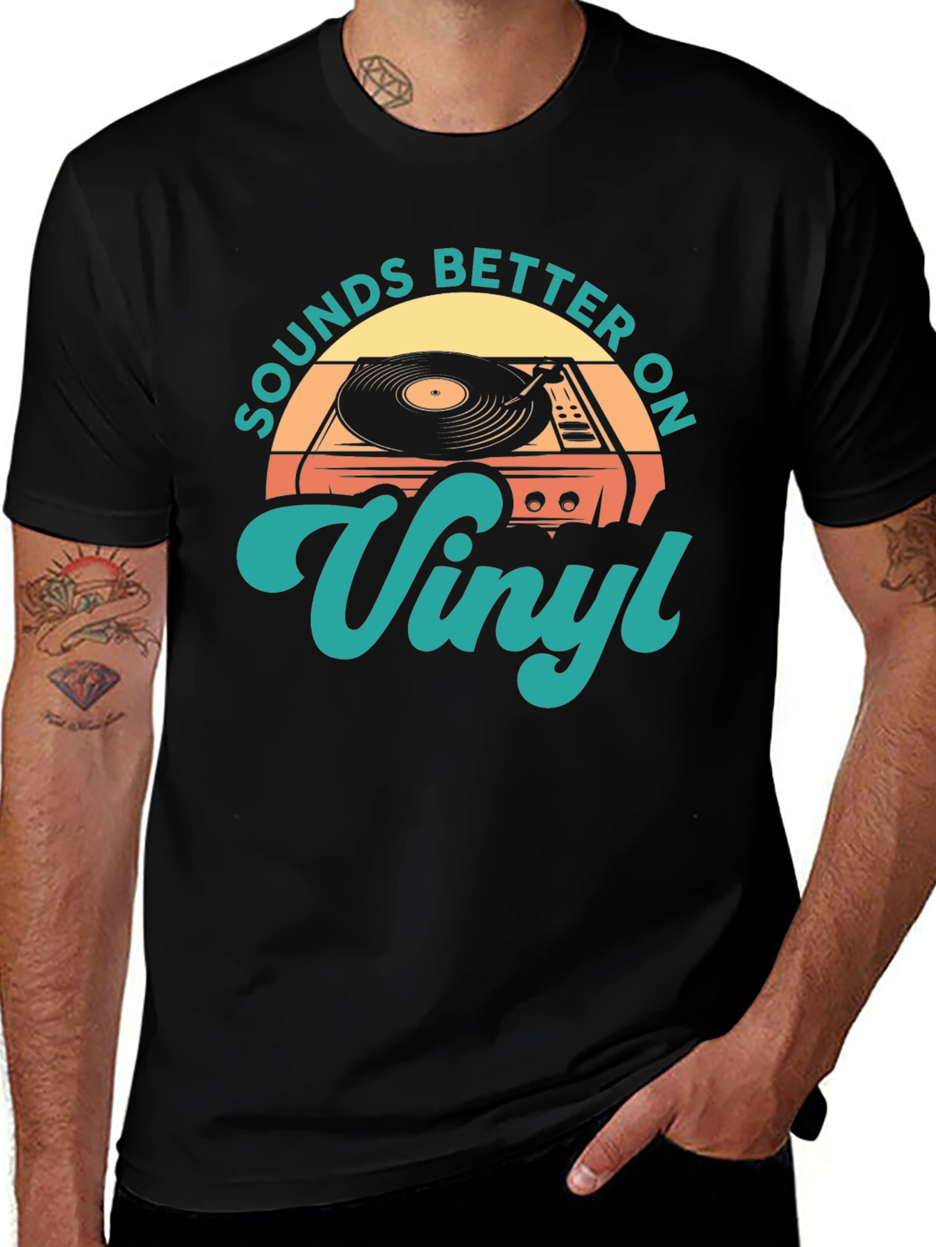 Variant 29 of Sounds Better On Vinyl Retro T-Shirt