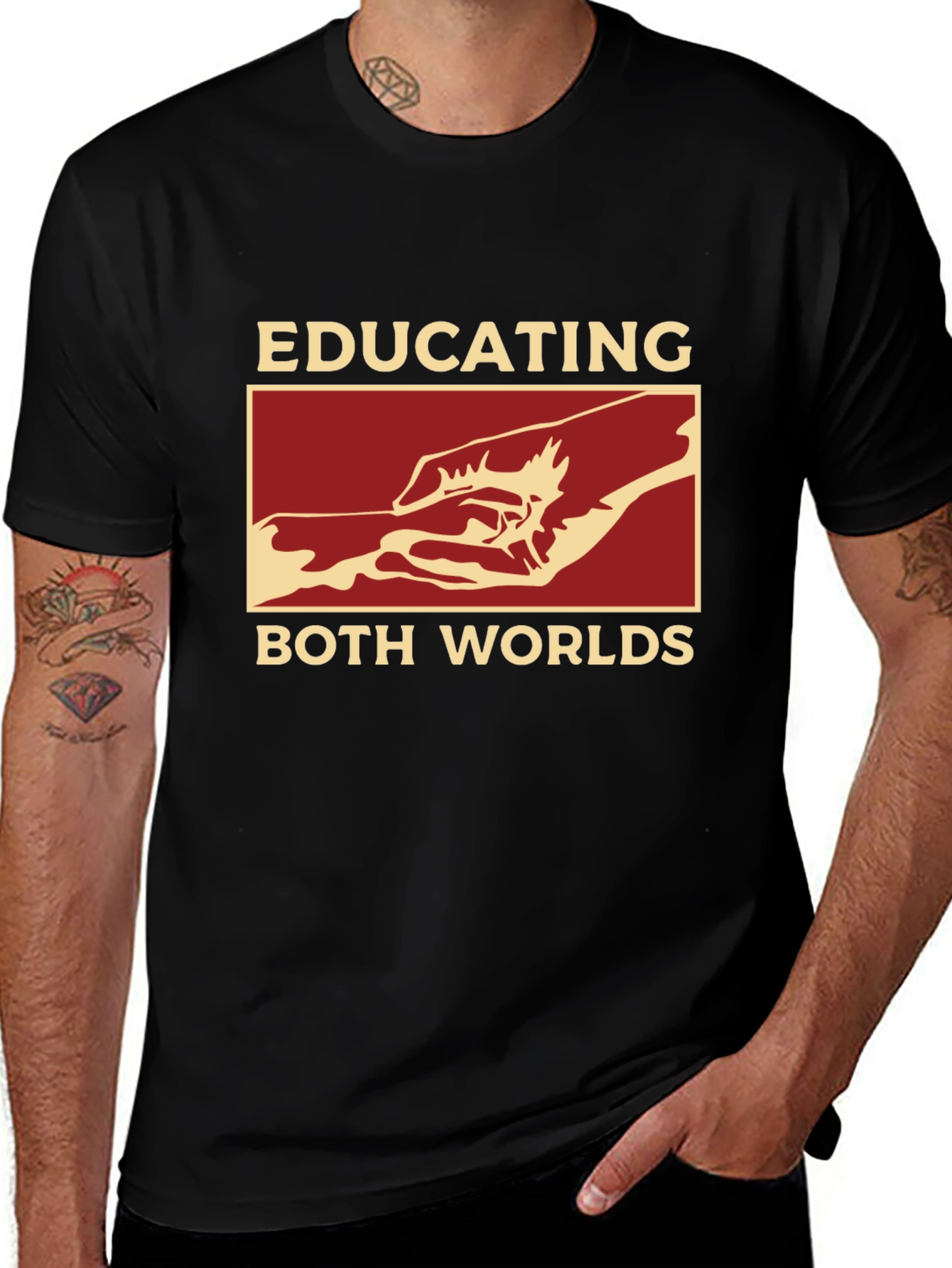 Variant 12 of Educating Both Worlds Graphic T-Shirt