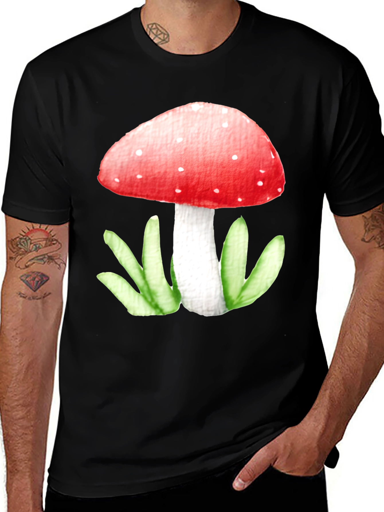 Variant 20 of Mushroom Graphic Tee - Funky Casual Style