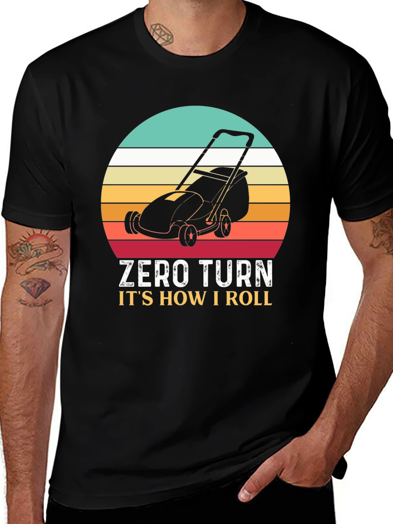 Variant 21 of Zero Turn Lawn Mower T-Shirt - It's How I Roll